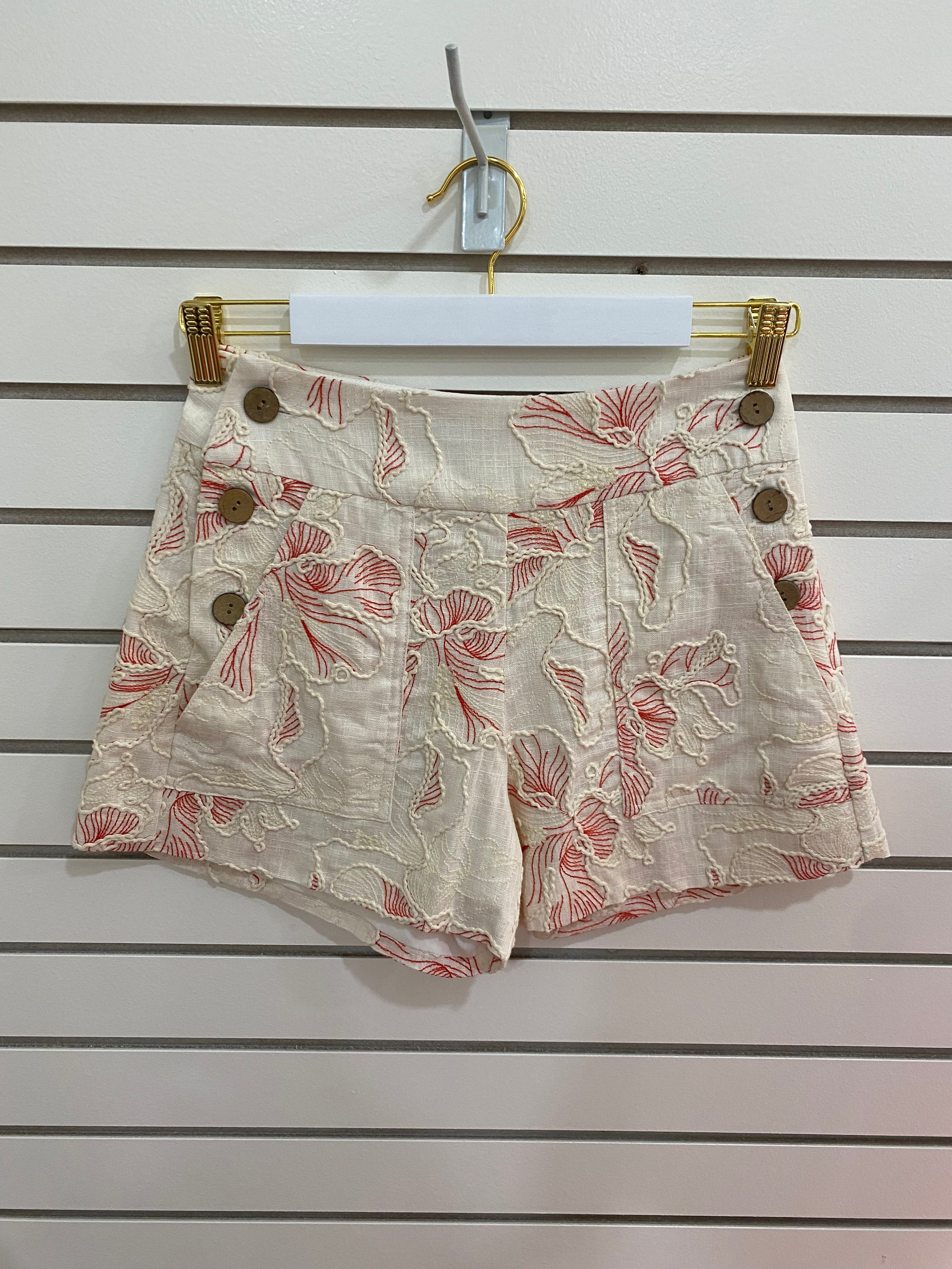 Lily Short Red / Cream Floral