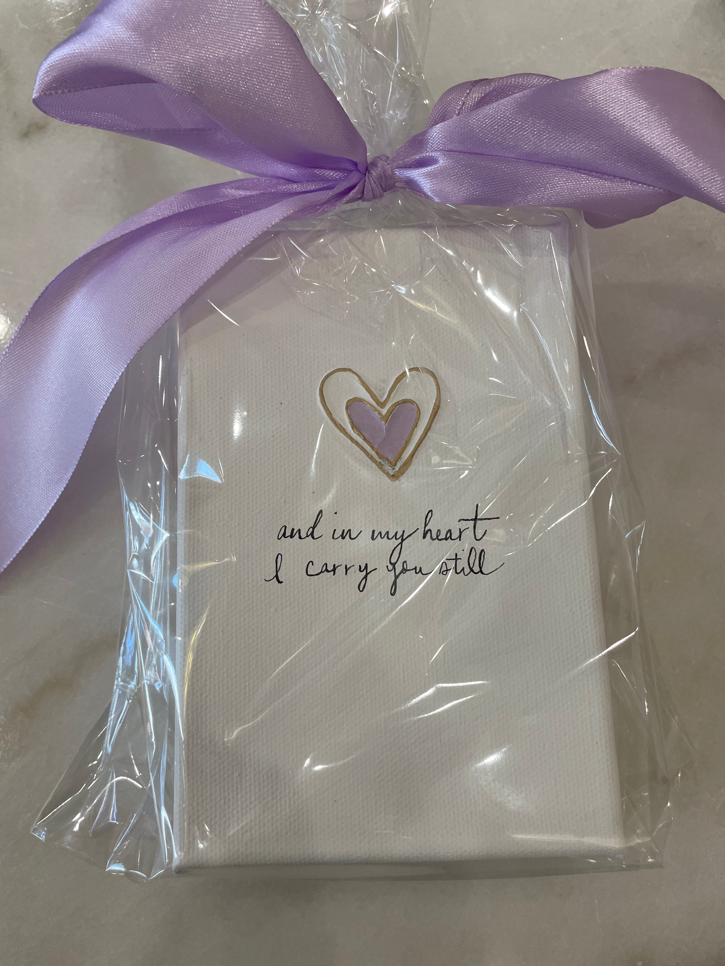 Canvas 4x6| In My Heart Purple