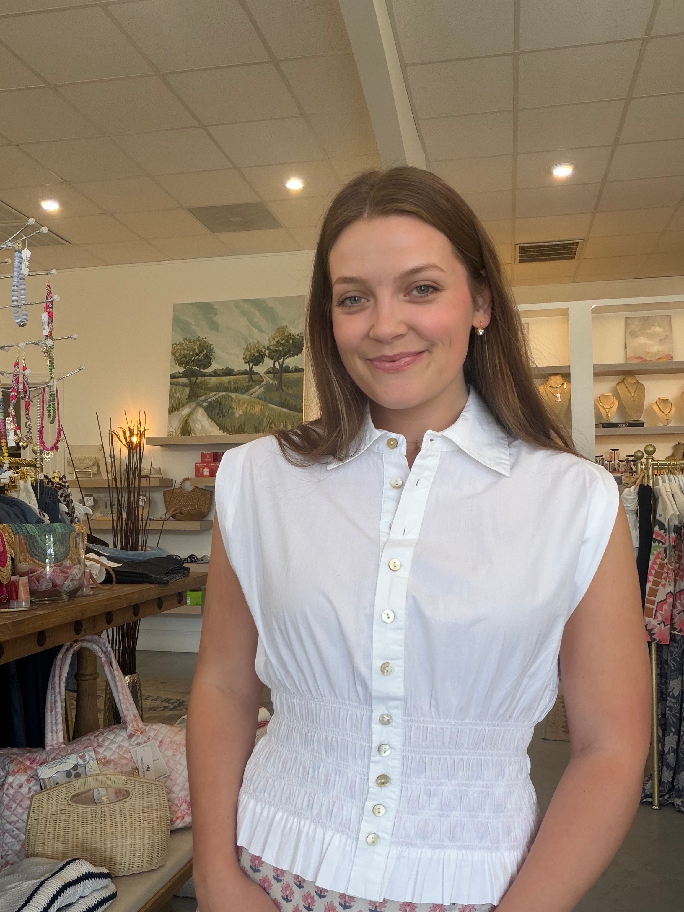 Rolo Short Sleeve Top I White