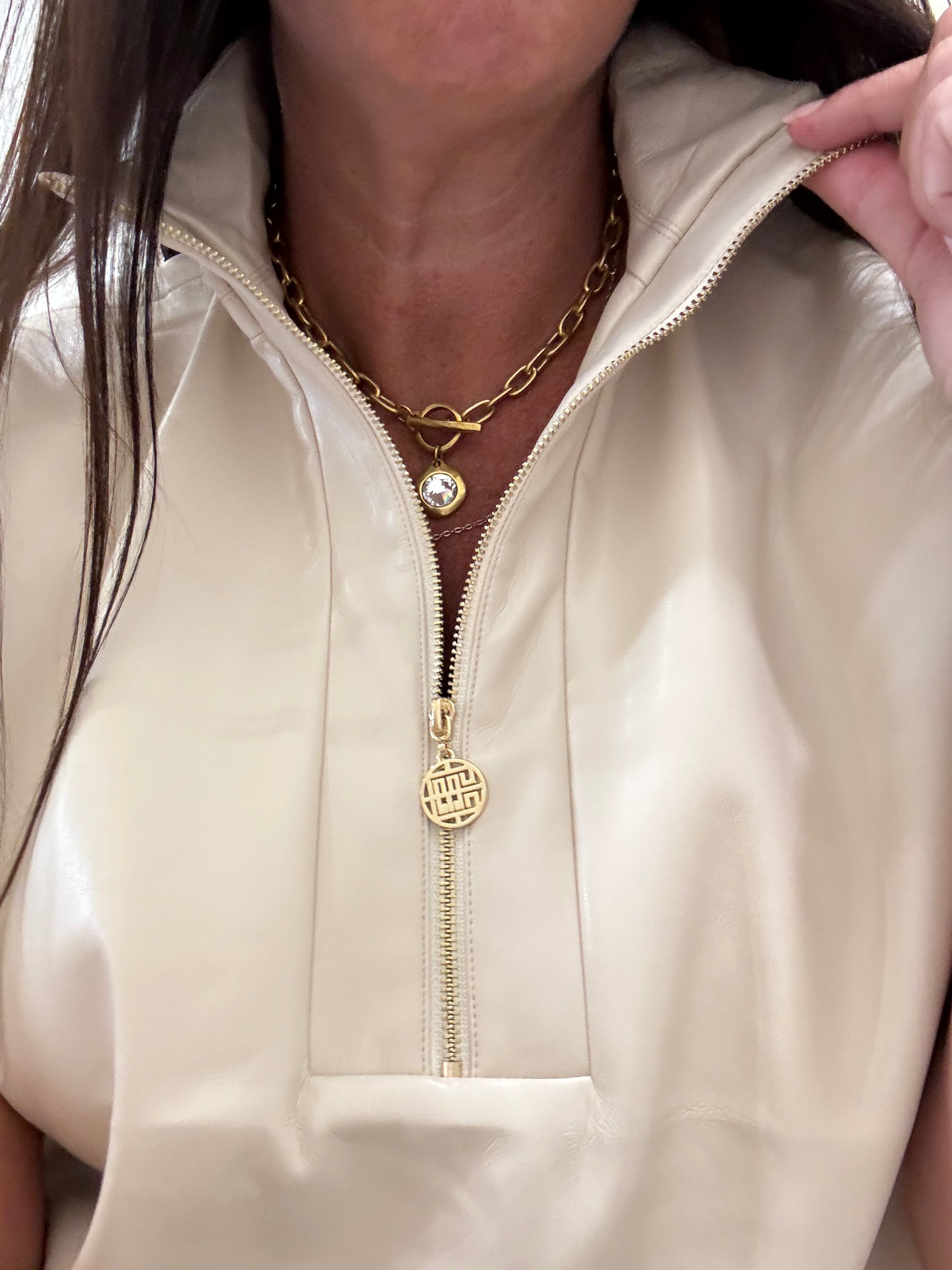 Poppy Pullover | Sandshell Vegan Leather