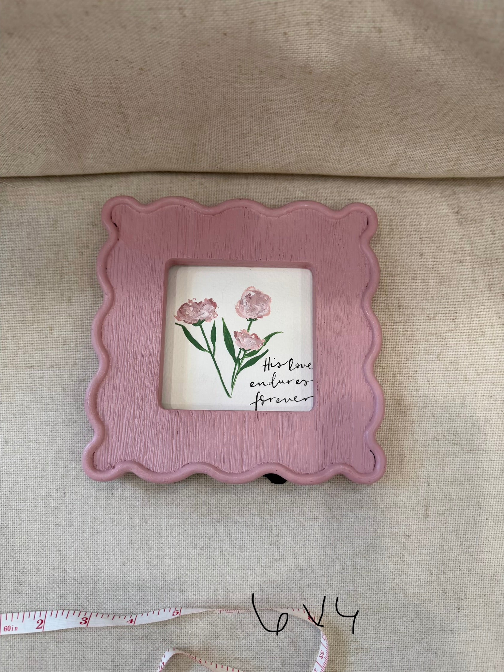 Framed Floral Art 6x6 | His Love