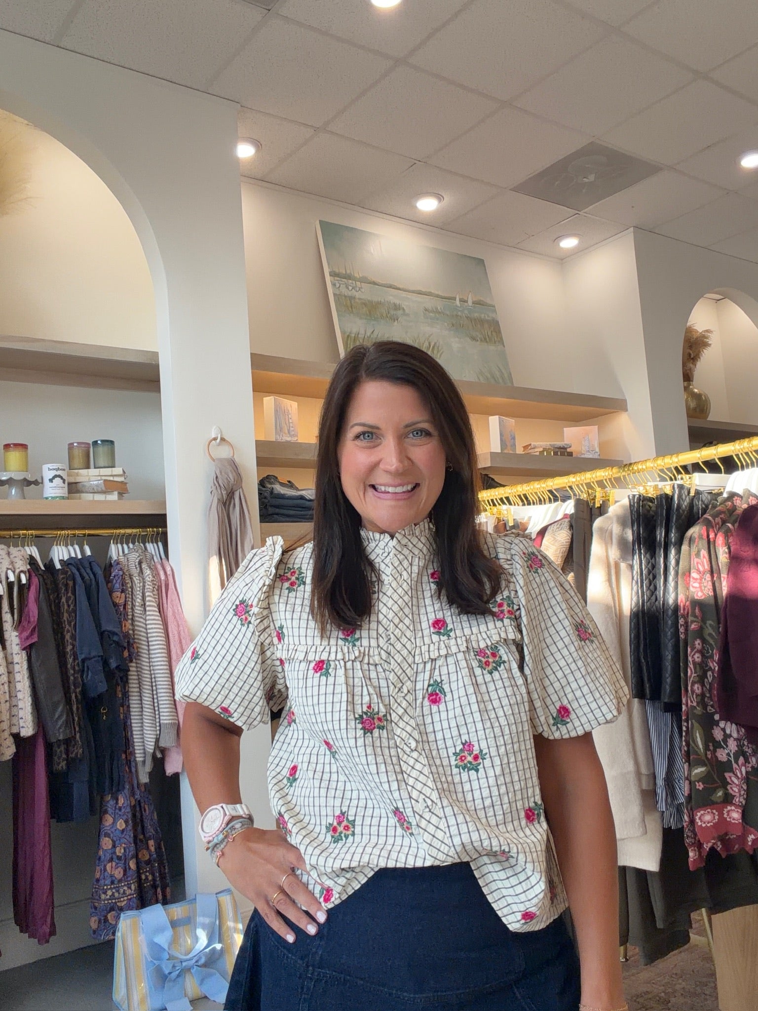 Marci Floral Blouse | Cream