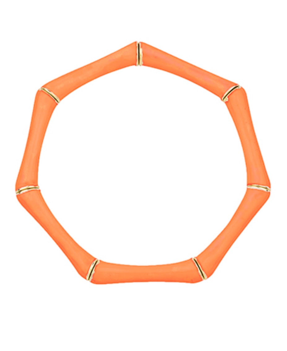 Epoxy Bamboo Bracelet | Orange
