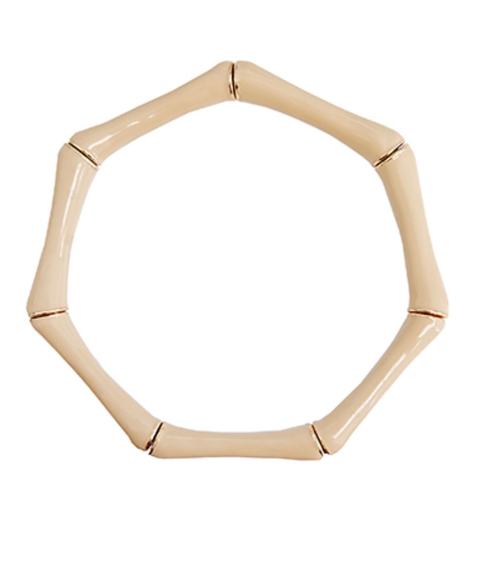 Epoxy Bamboo Bracelet | Beige