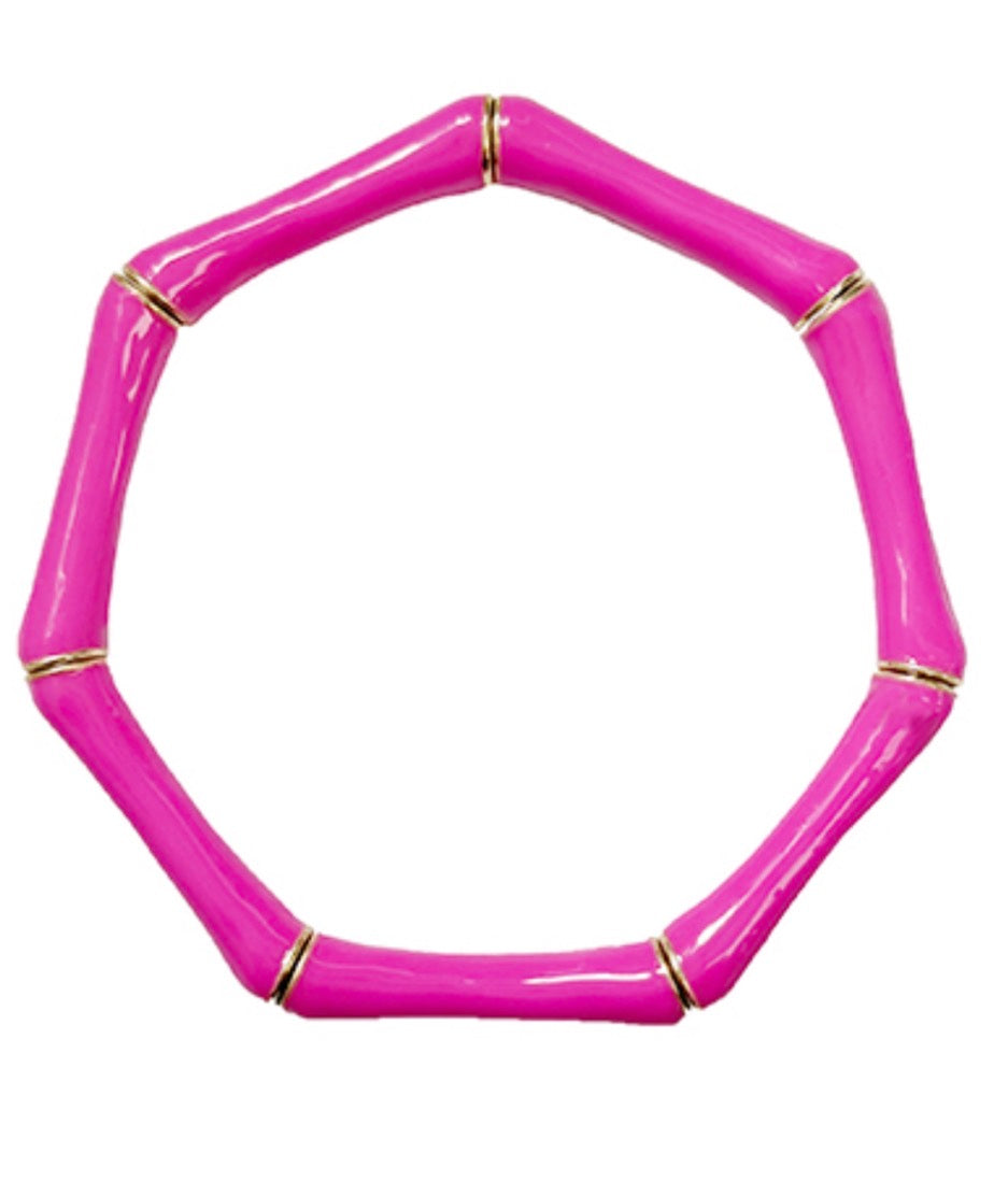 Epoxy Bamboo Bracelet | Fuchsia