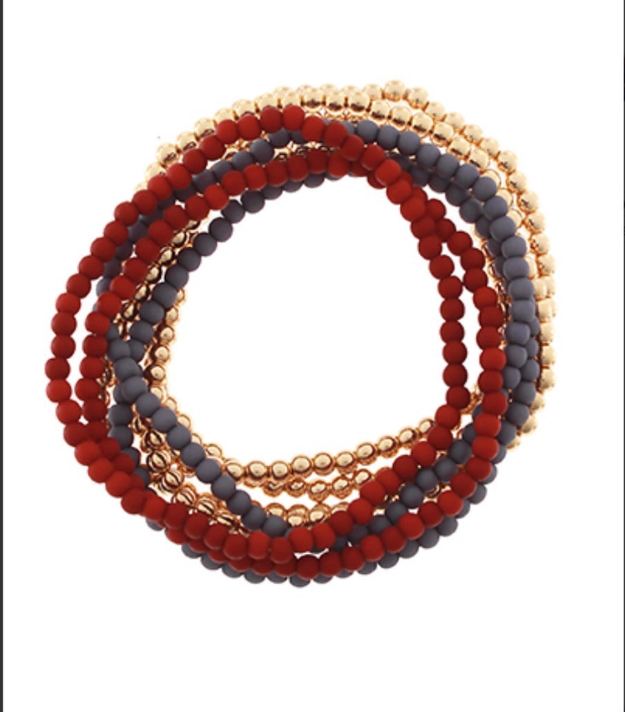 Game Day Bracelet | Burgundy, Gray