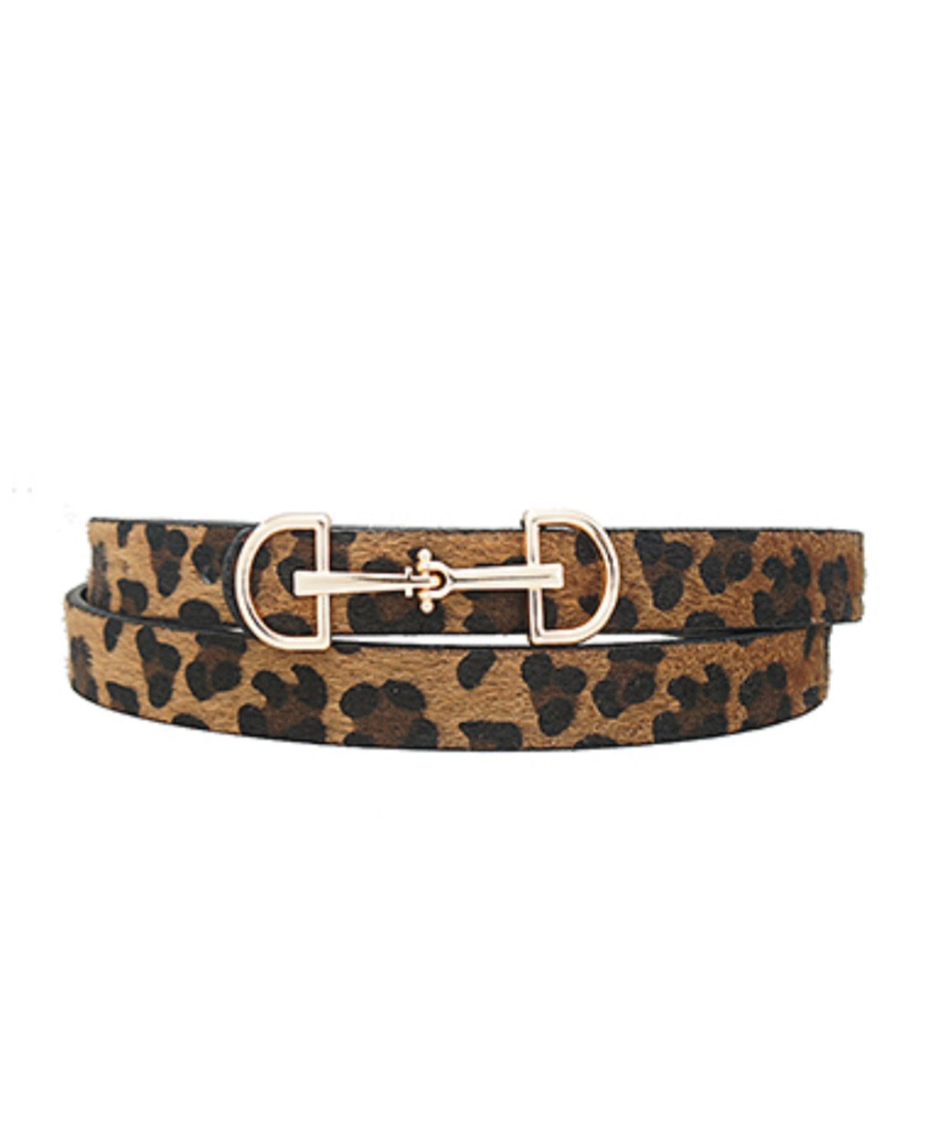 Horse Bit Buckle Belt | Leopard