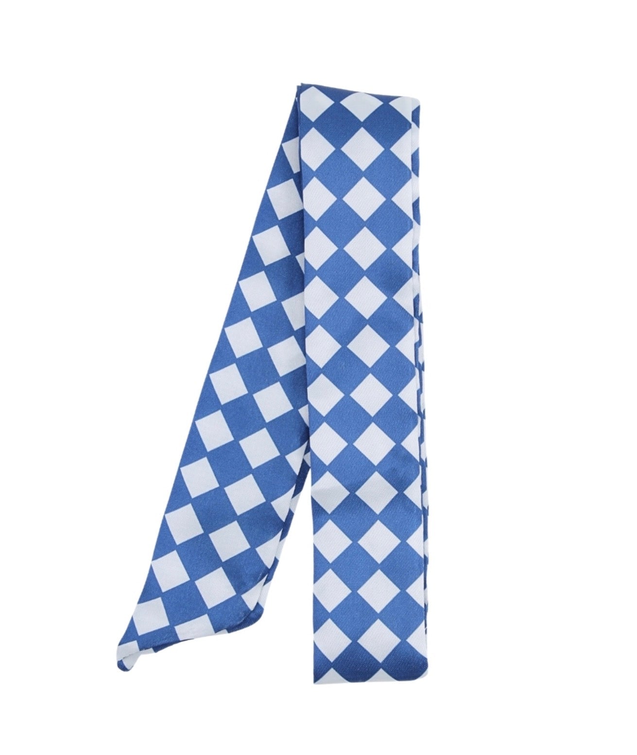Game Day Checkered Bag Scarf | Royal Blue & White
