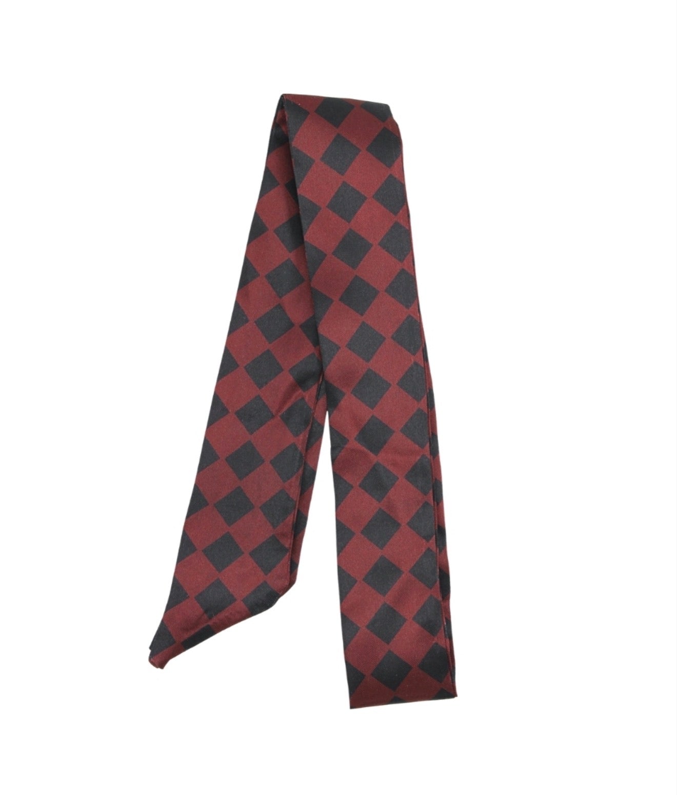 Game Day Checkered Bag Scarf | Burgundy & Black