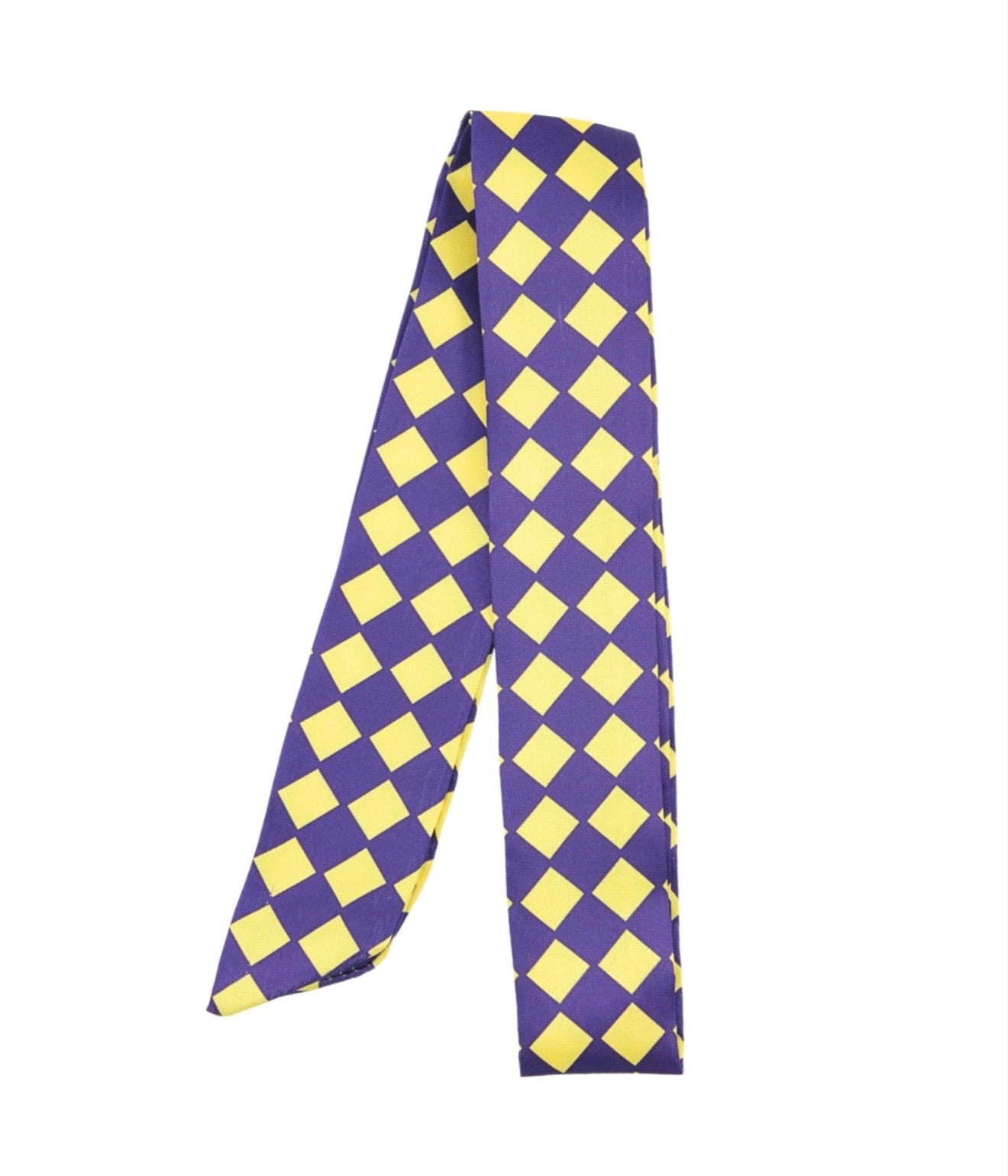 Game Day Checkered Bag Scarf | Yellow & Purple