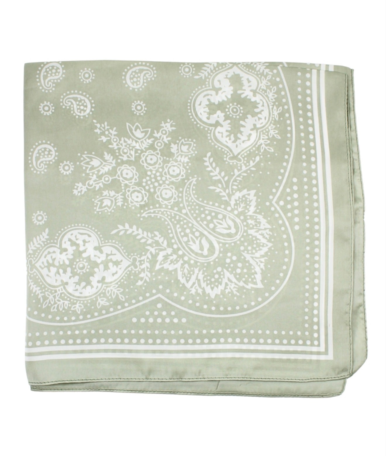 Paisley Print Bandana Scarf | Sage