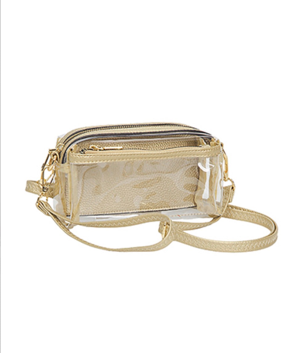 Gold Trim Clear Game Mini Bag