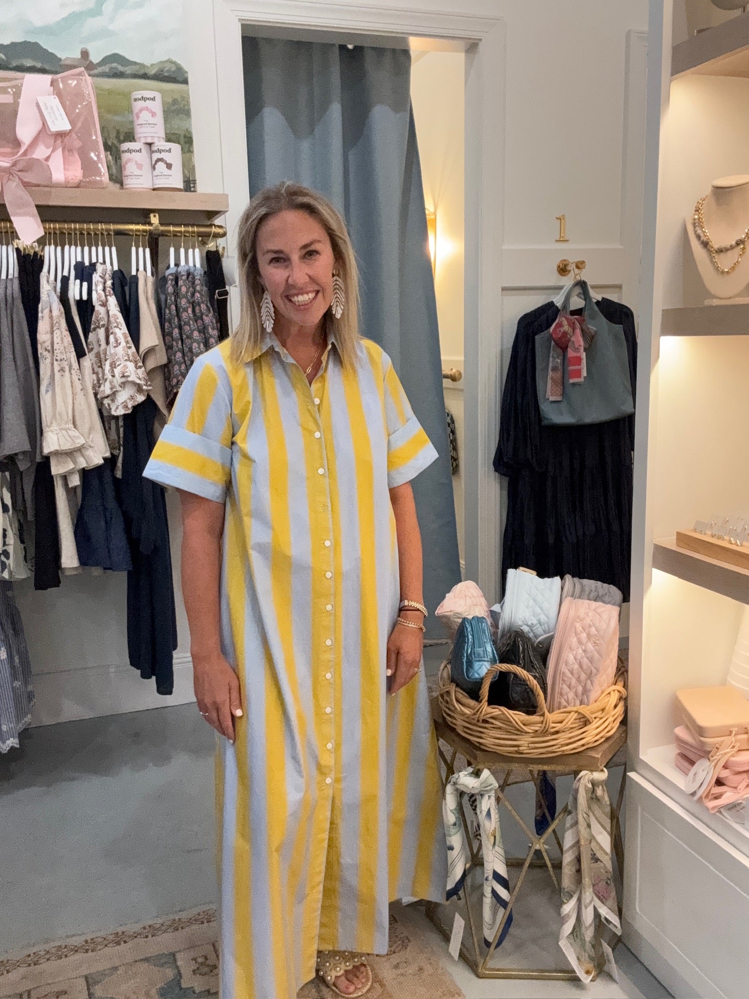 Gibbons Dress I Brimstone Stripe