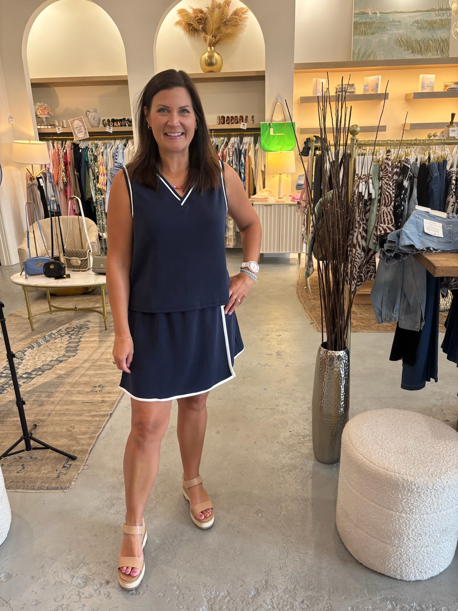 Soft Modal Sleeveless Top | True Navy
