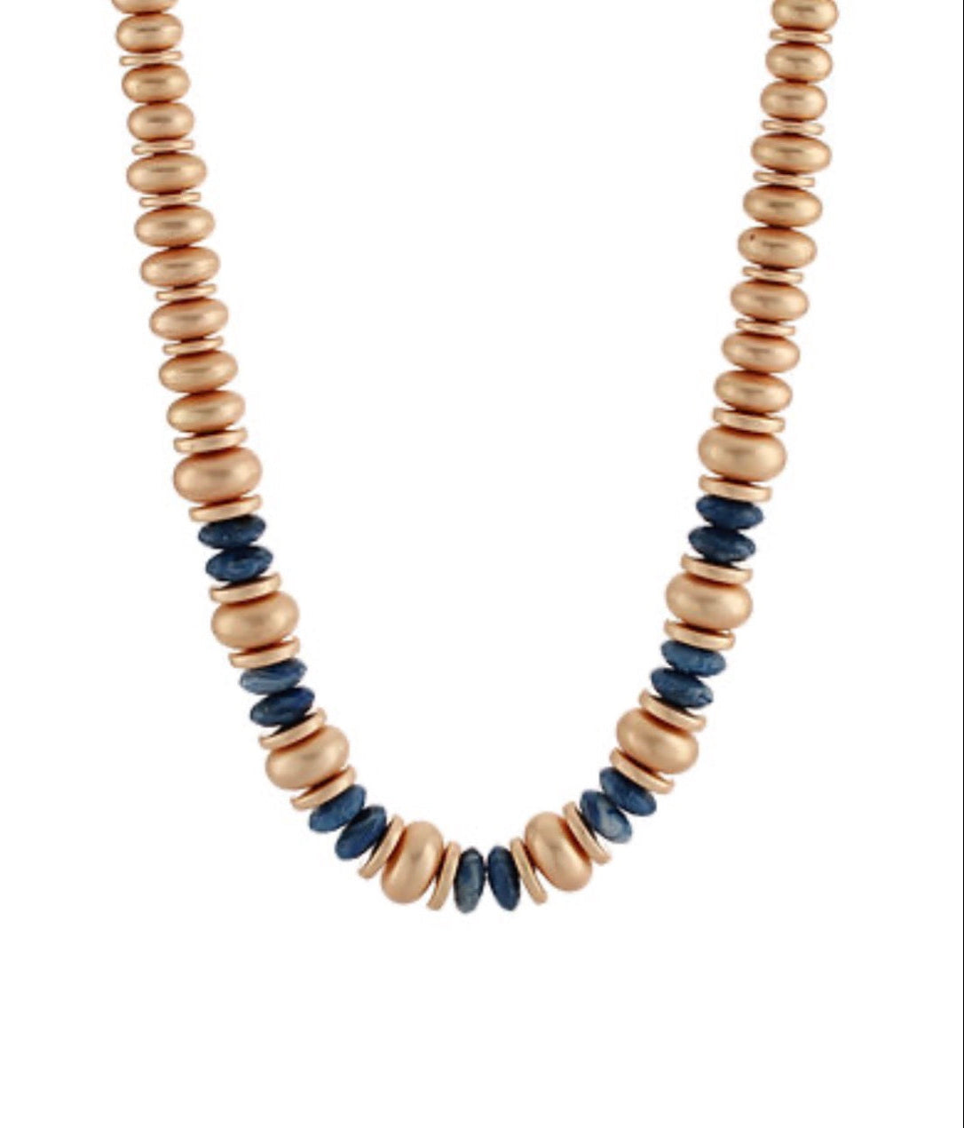 Rondelle Bead Statement Necklace | Blue