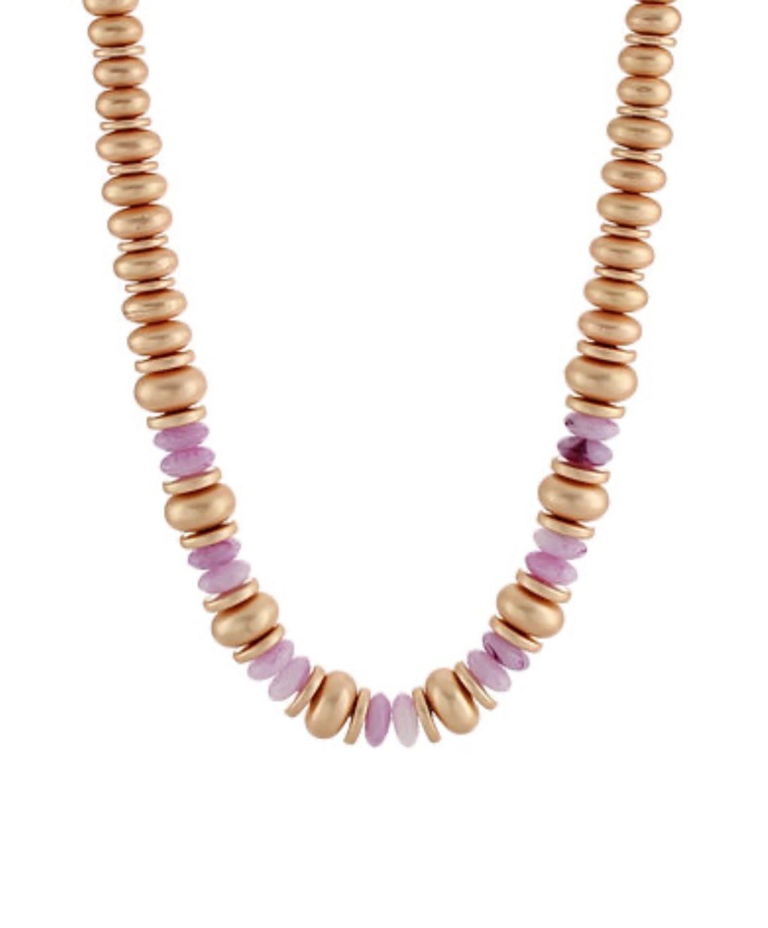 Rondelle Bead Statement Necklace | Lavender