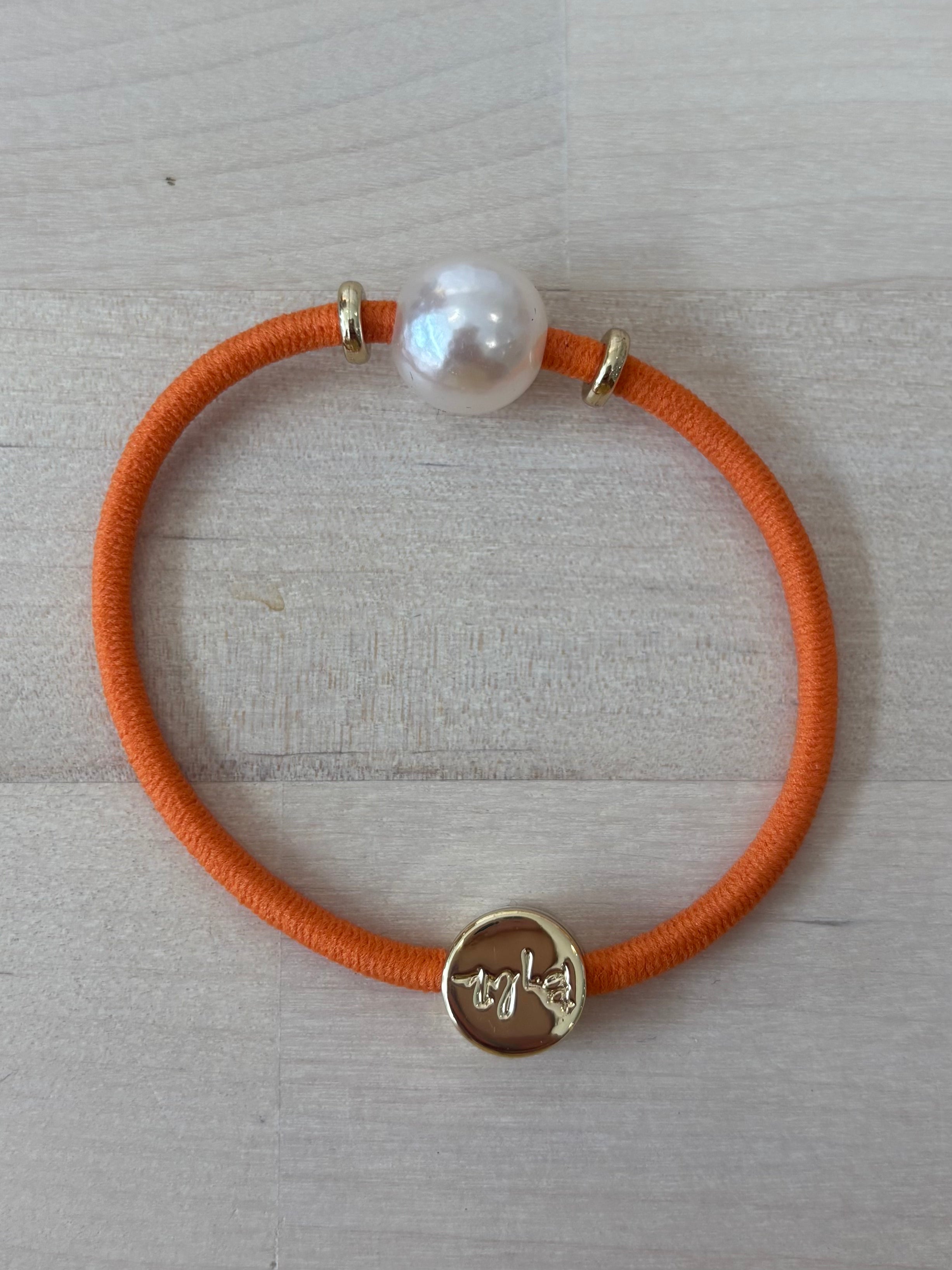 Orange bylilla hair tie bracelet