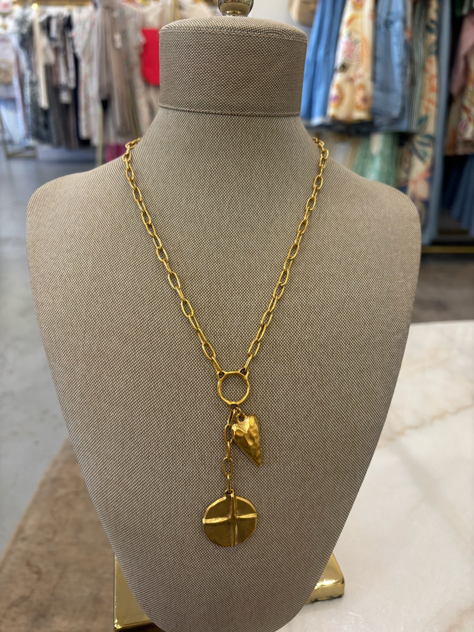 Double Heart Layered Necklace