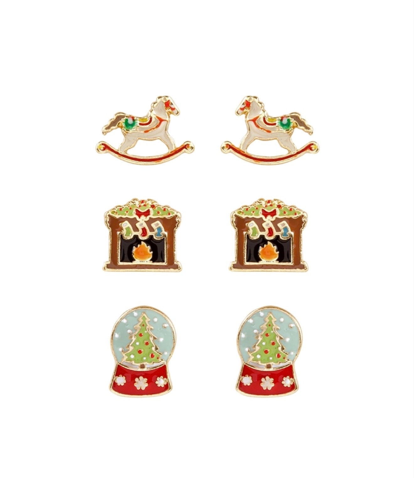 Christmas Theme 3 Pair Earring Set | Multi