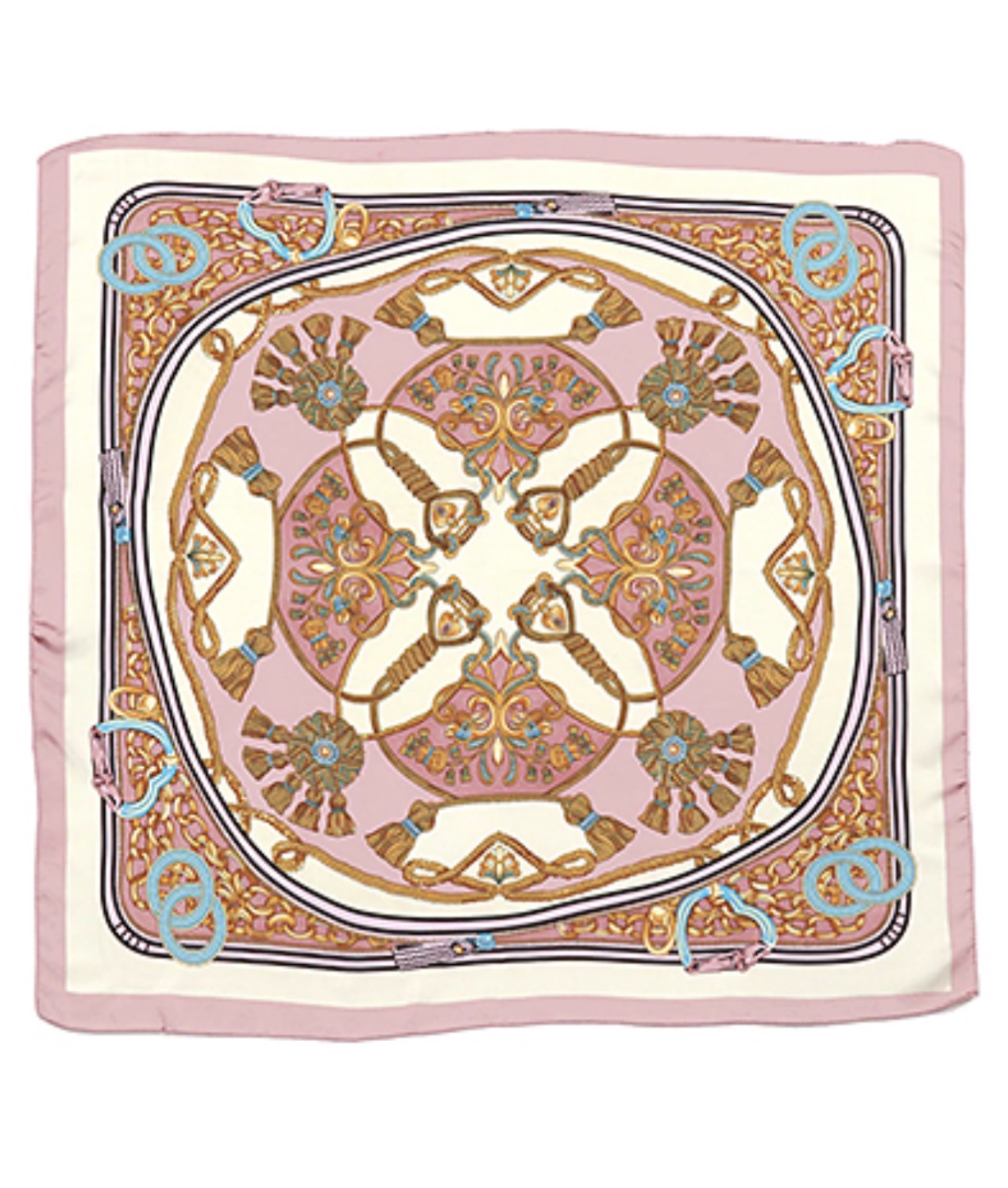 Tassel Printed Silky Bandana | Indi Pink
