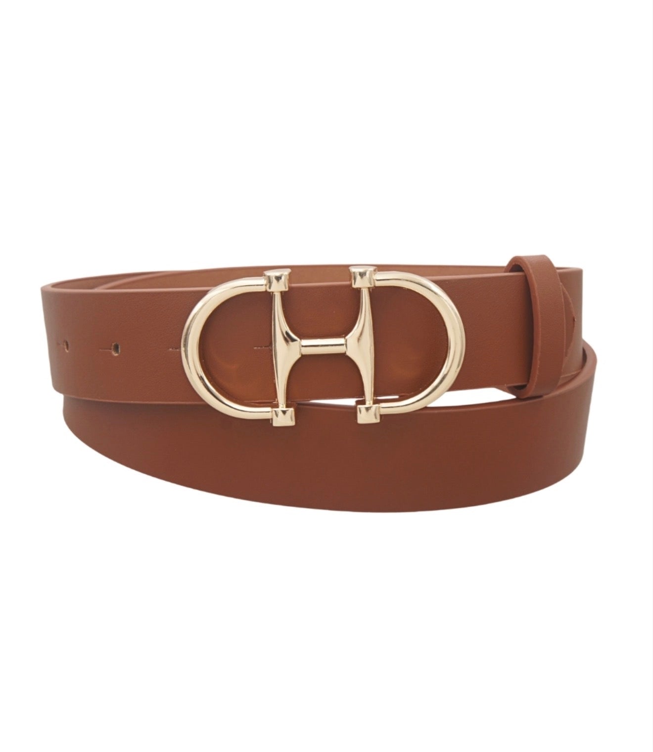 Lux Horsebit Buckle Belt | Cognac
