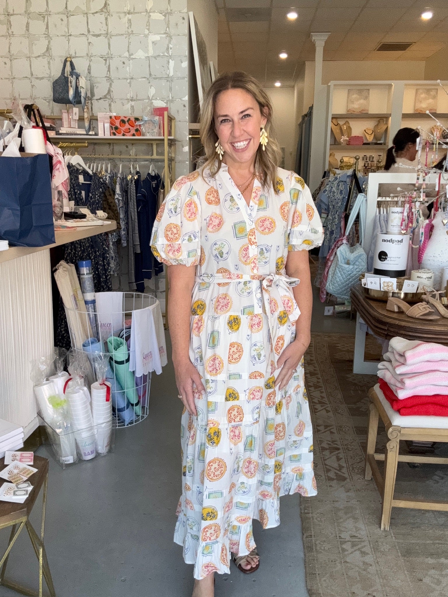 cream dress in store Kasya Cream Satin Long Sleeve Mini Dress