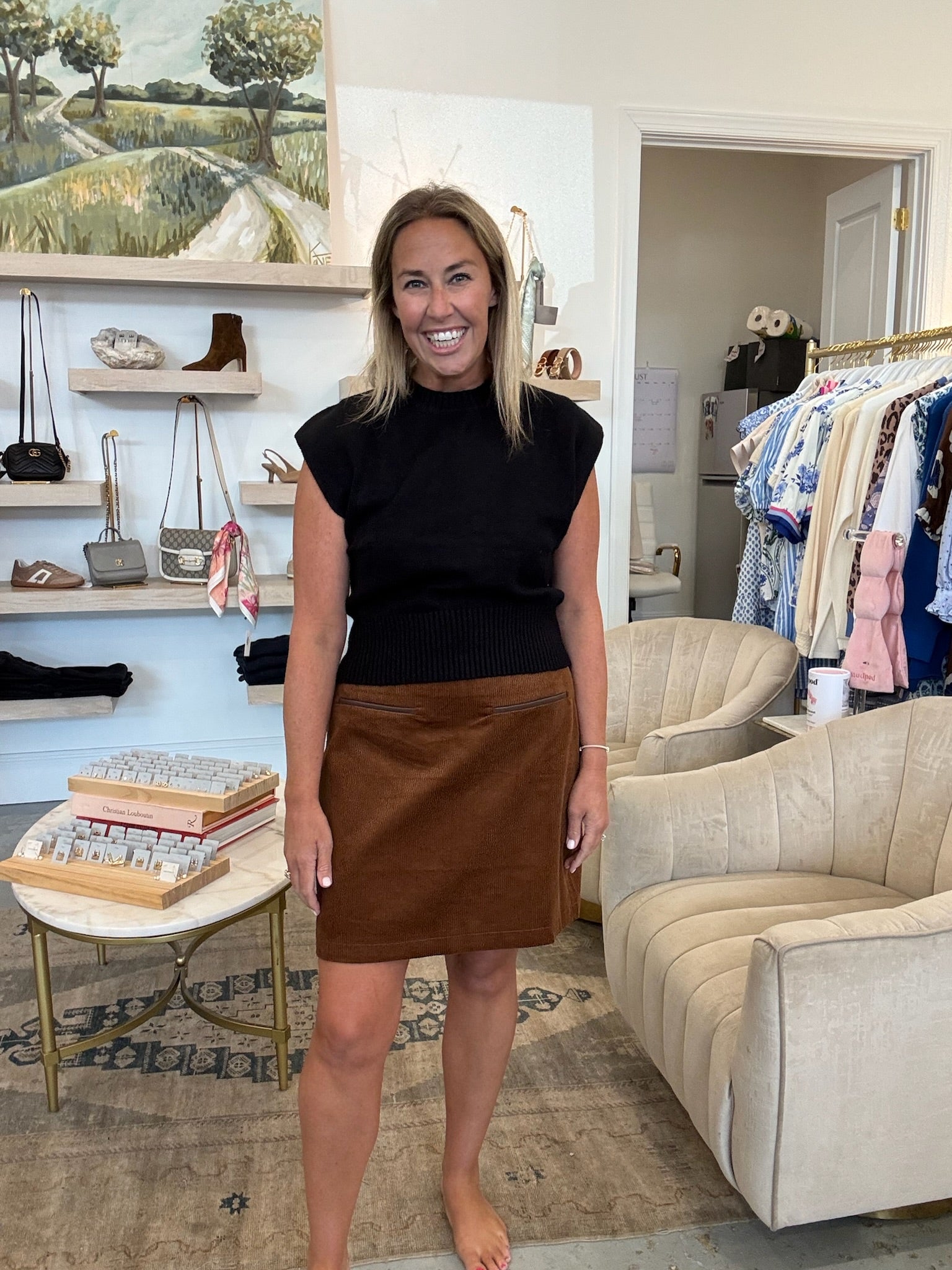 Cora Corduroy Skirt| Brown