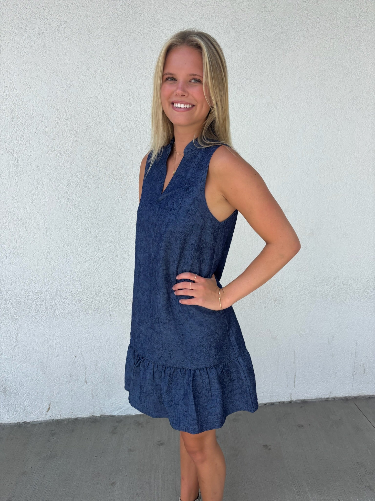 Nora Sleeveless Dress | Navy