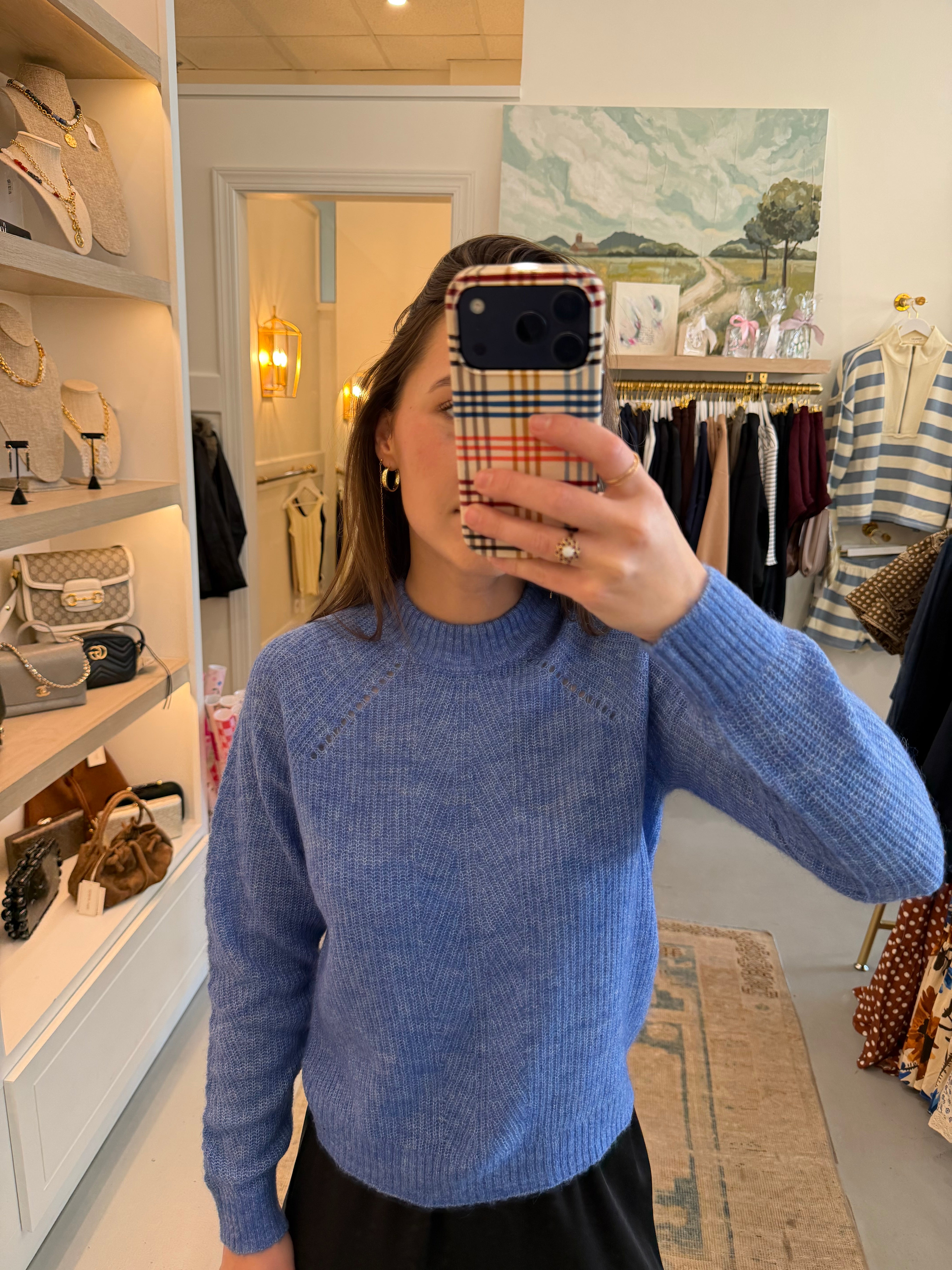 Bridget Crewneck Sweater | Lapis