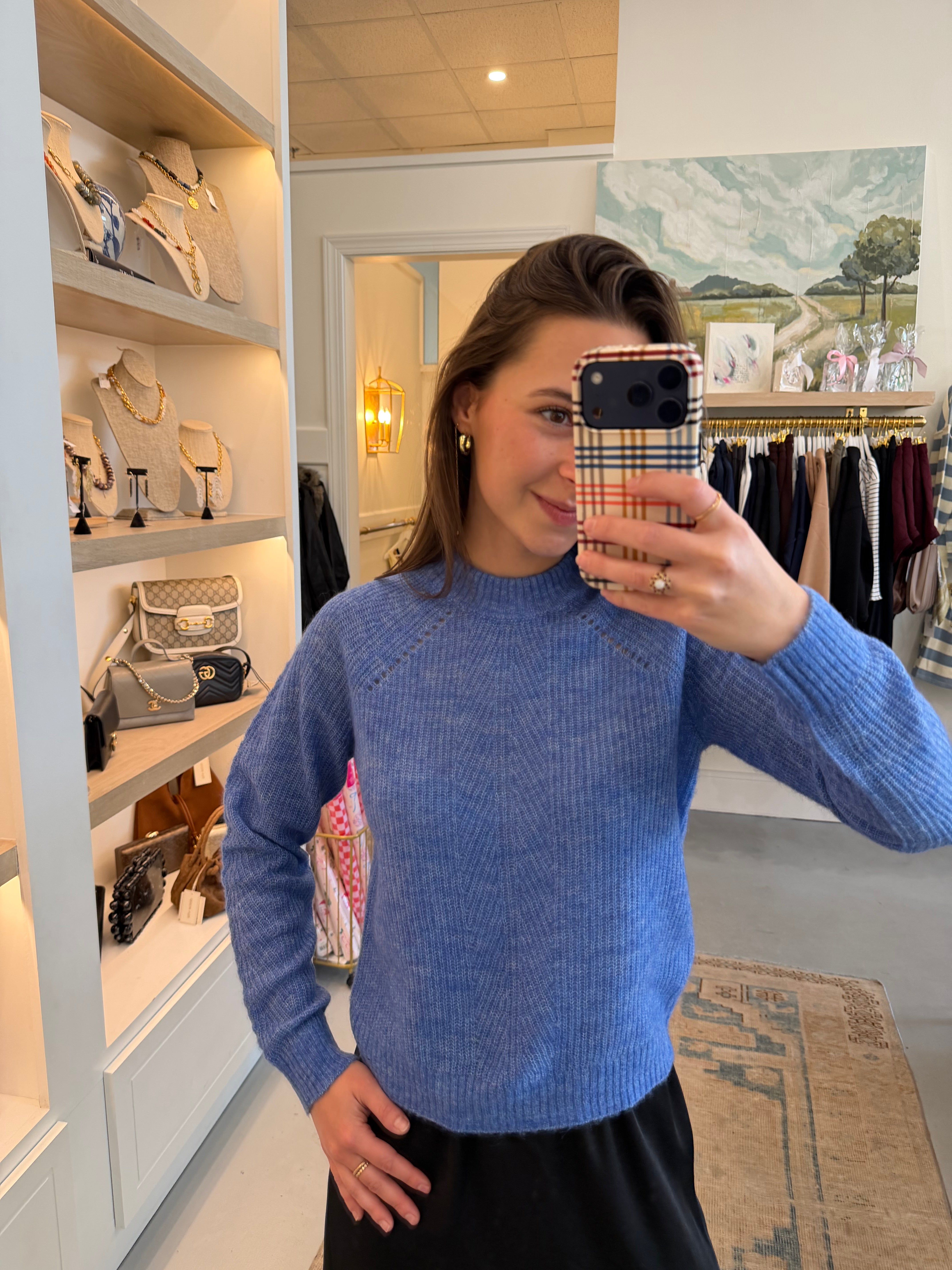 Bridget Crewneck Sweater | Lapis
