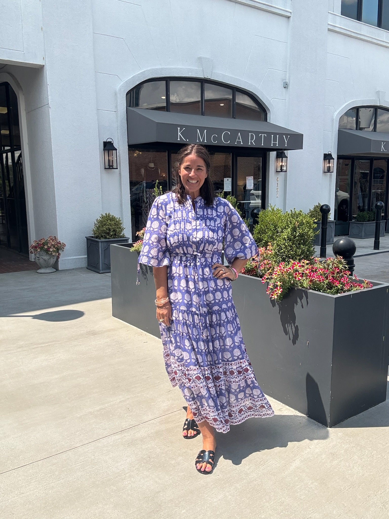 Cinched Pintuck Maxi I Trento Cobalt