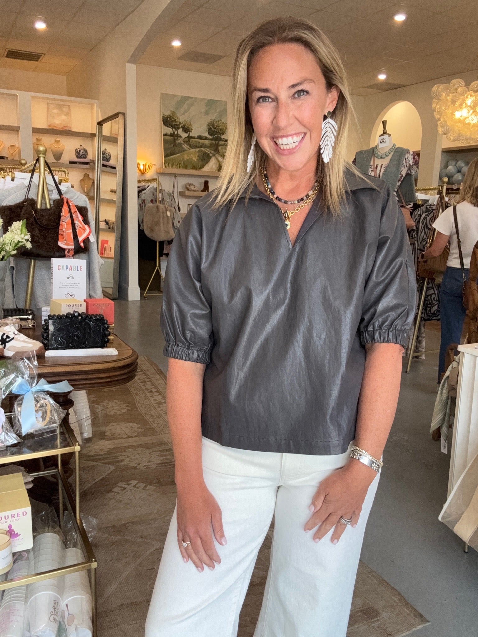 Zara Blouse | Grey