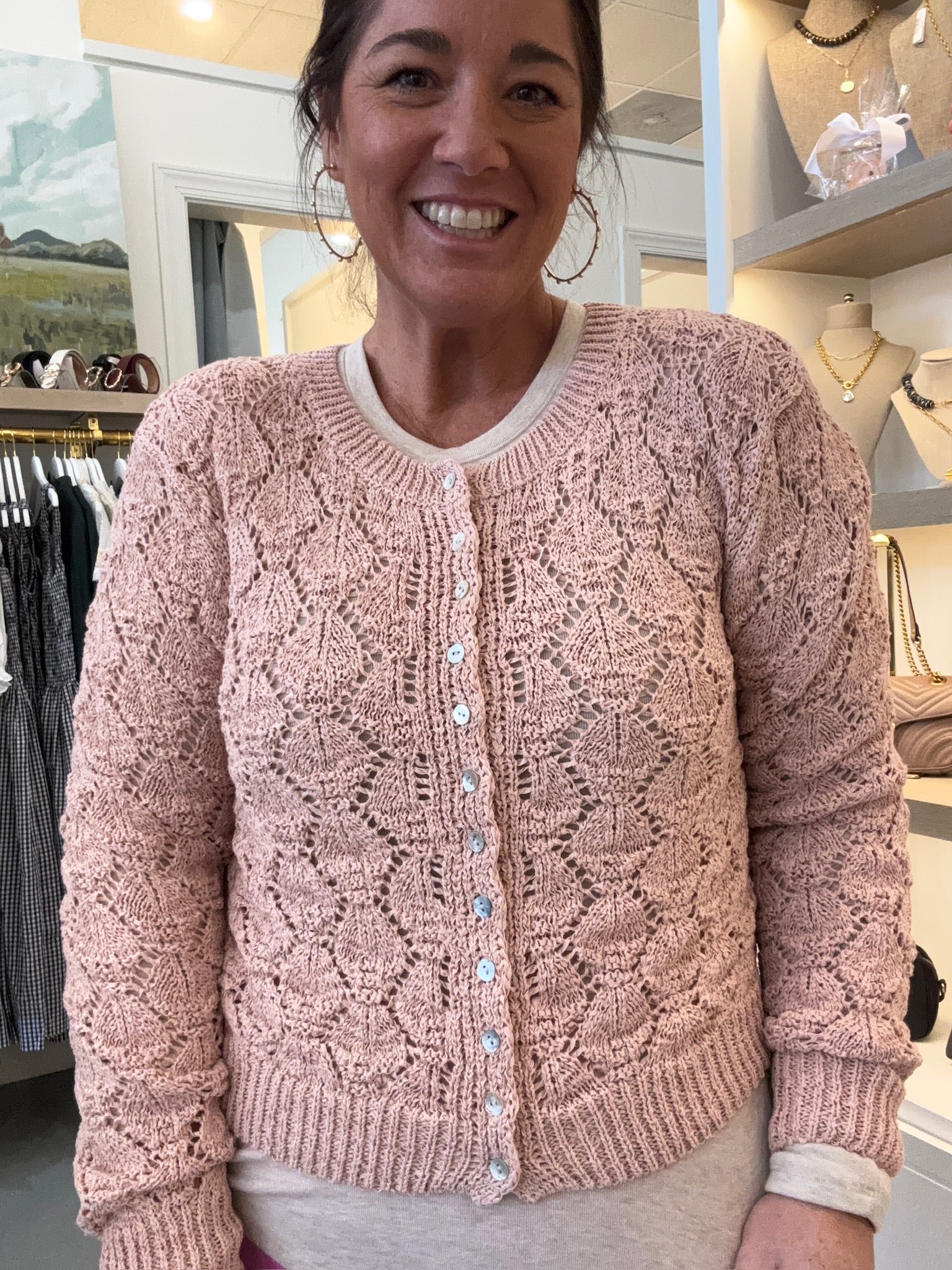 Ceredena Cardigan | Pink