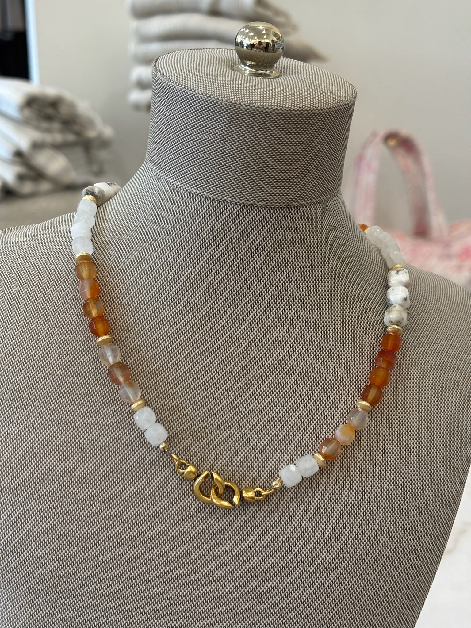 Multi Colored Stones | Orange, White