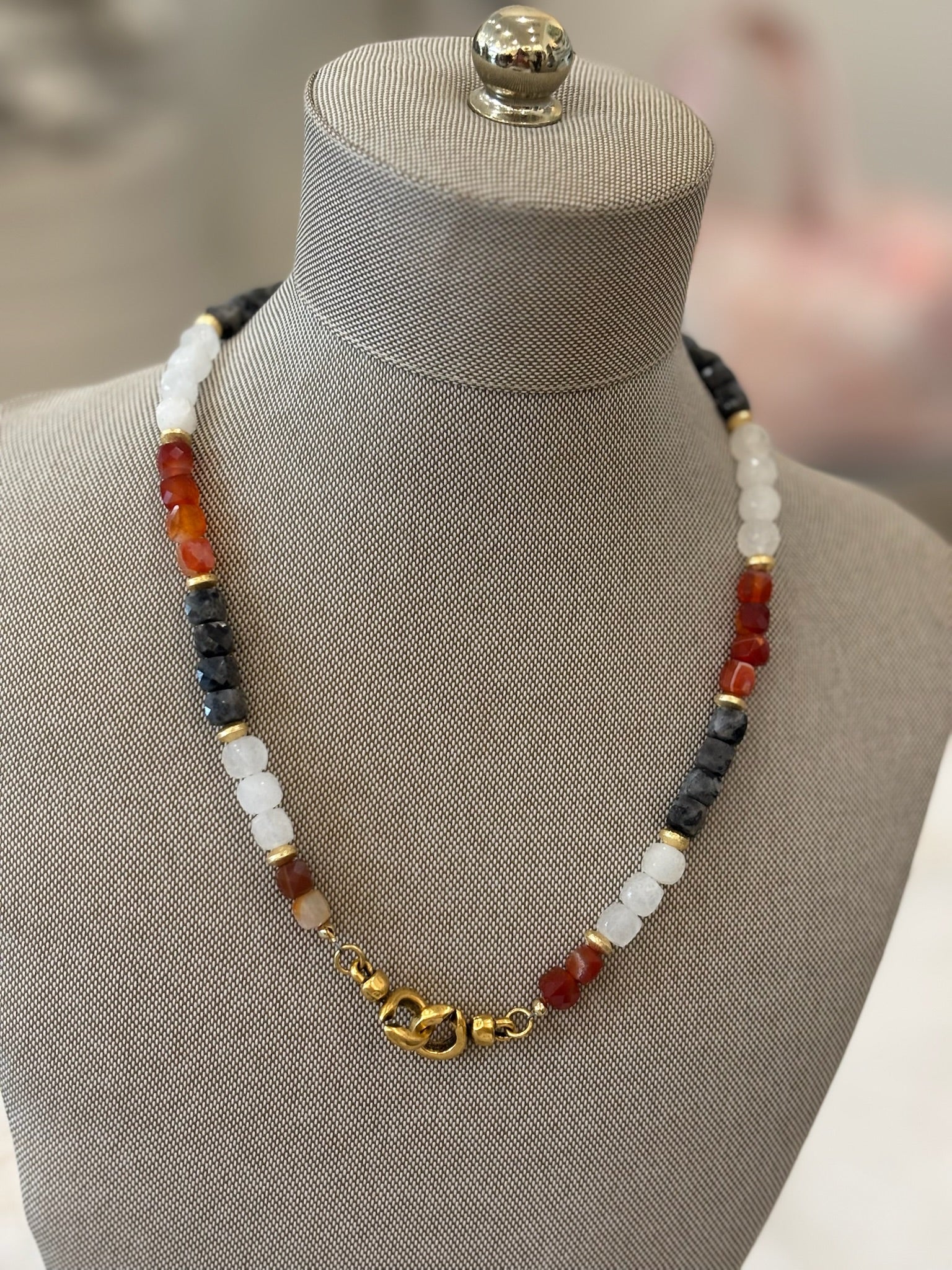 Multi Colored Stones | Orange, Grey, White