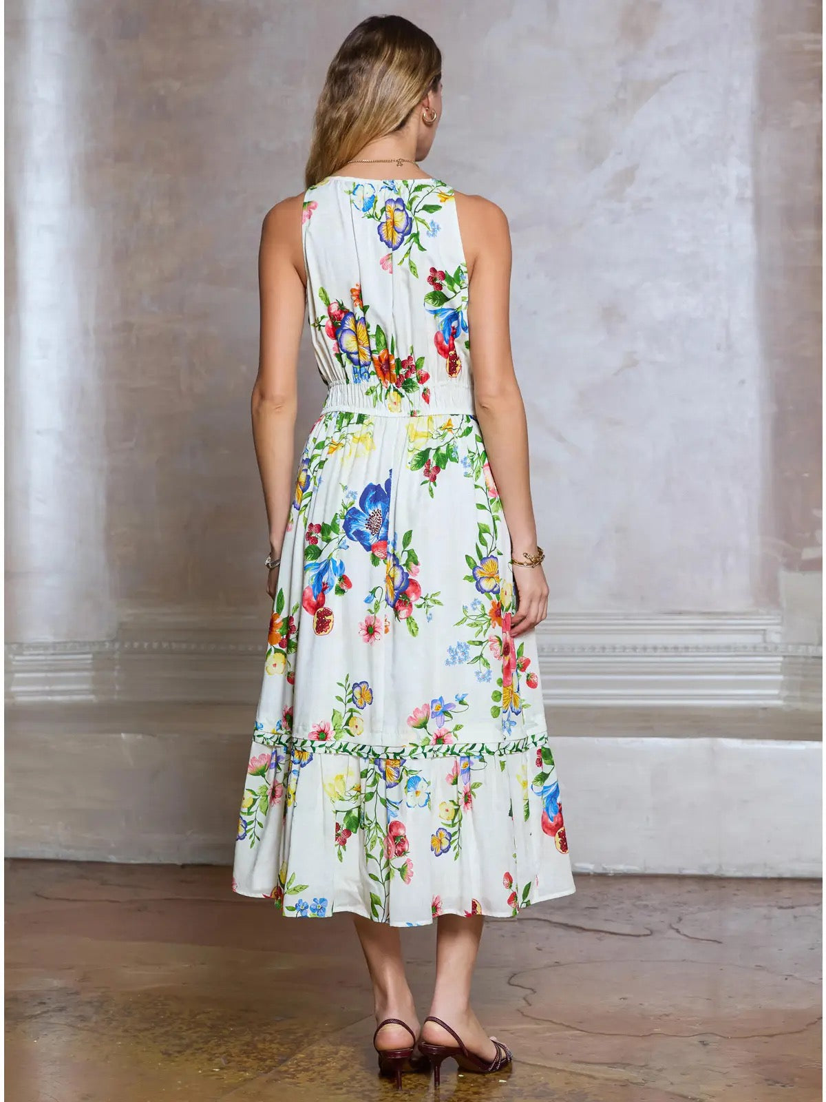 Heather Floral Midi Dress | Multi