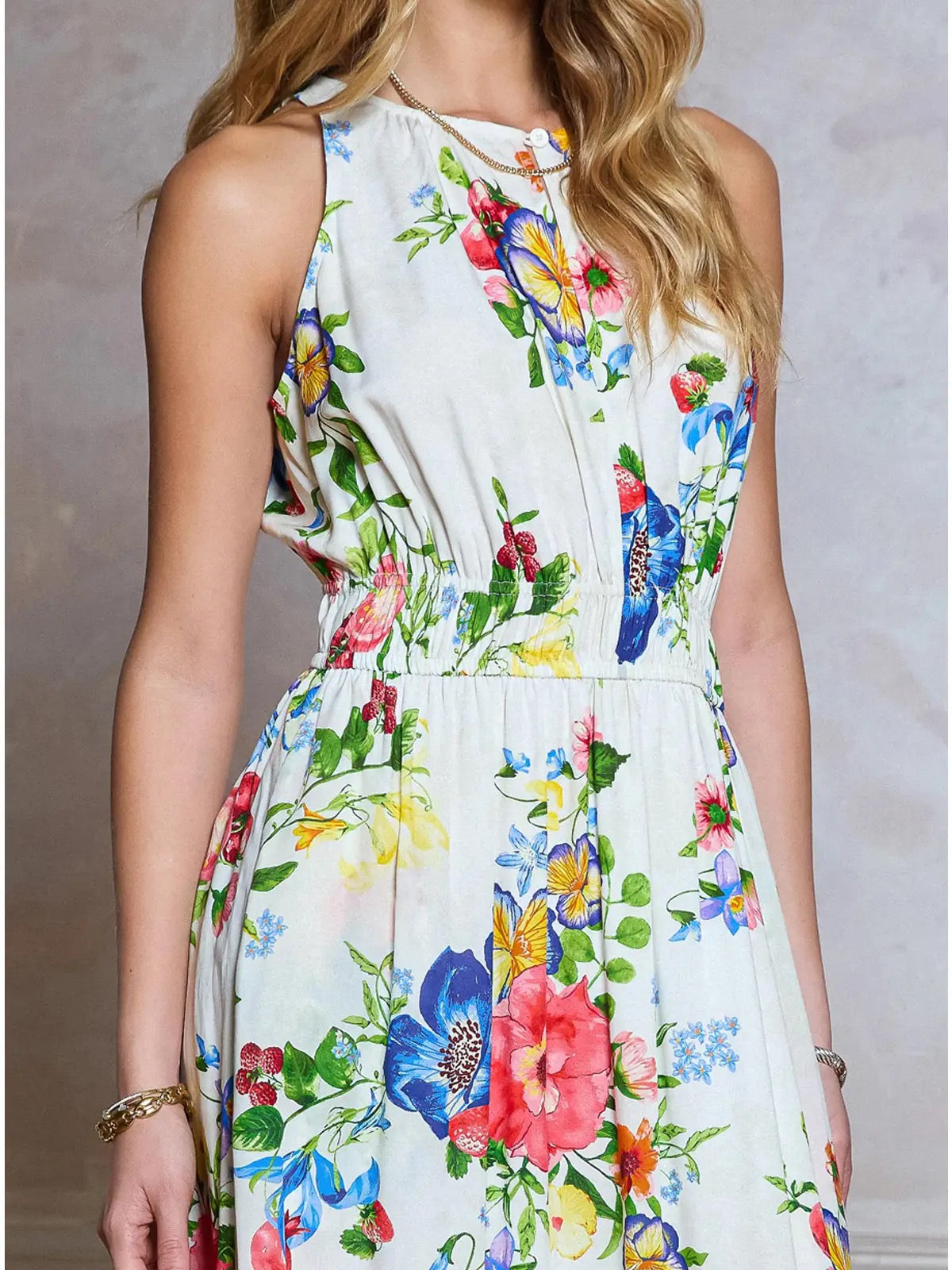 Heather Floral Midi Dress | Multi