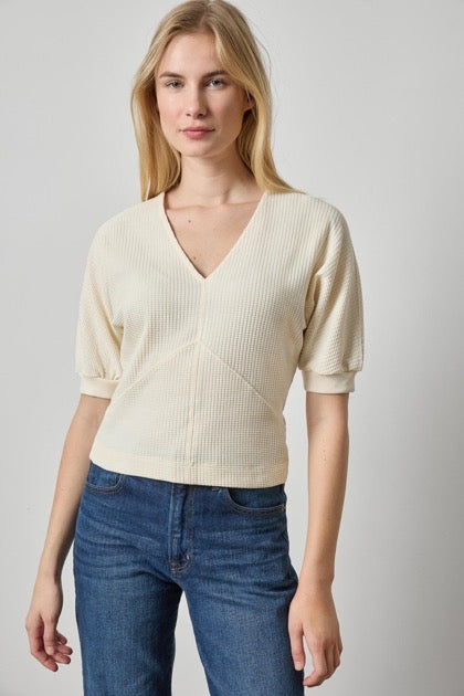 Seamed V-Neck Top | Rope