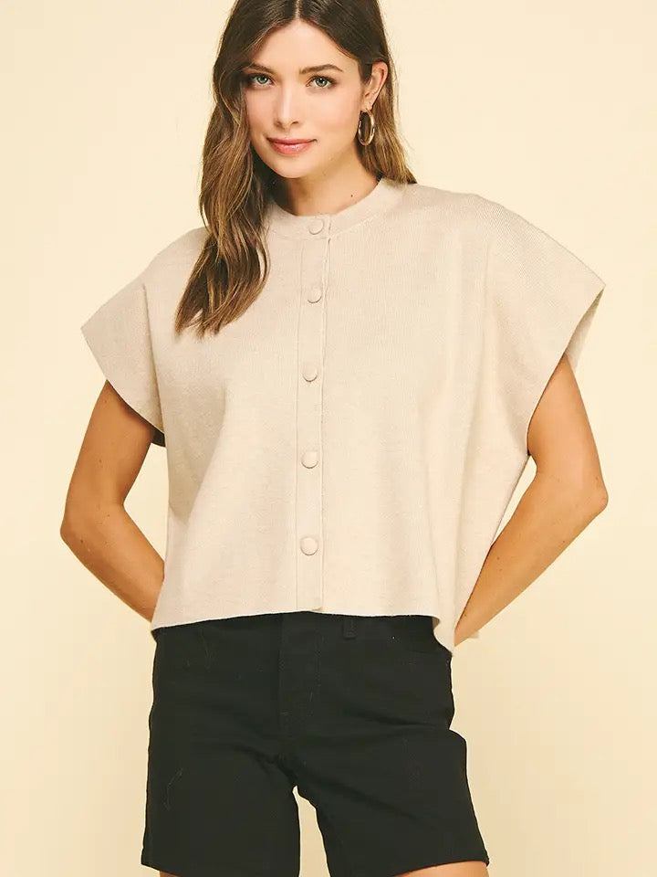 Suzie Button Down Sweater | Oatmeal