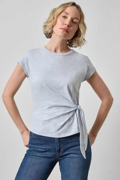 Tie Front Tee | Glacier