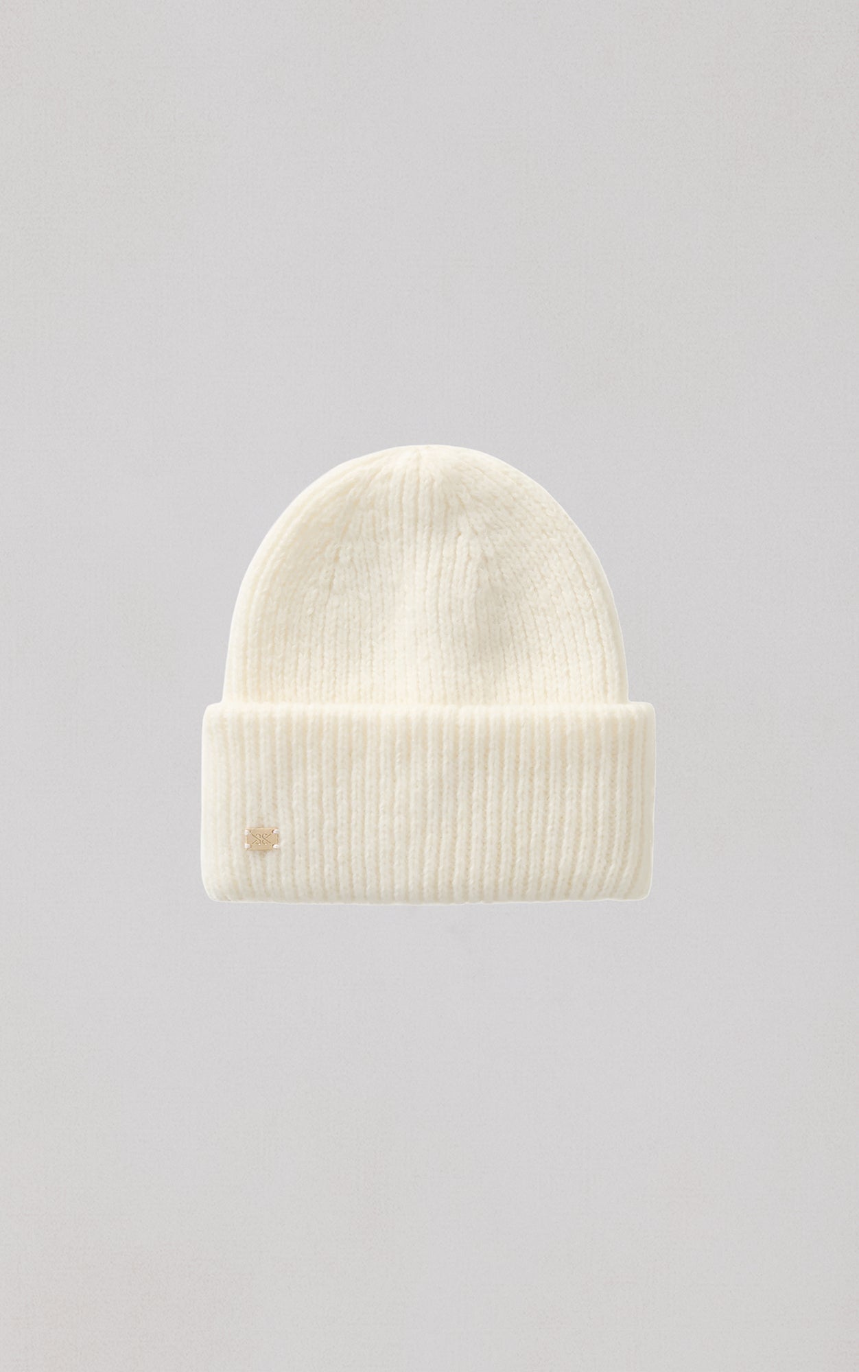 Soia & Kyo Jaya ribbed knit beanie hat in almond mist cream color