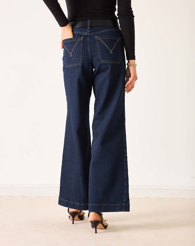 Sailor Wide Leg Jeans | Rinse