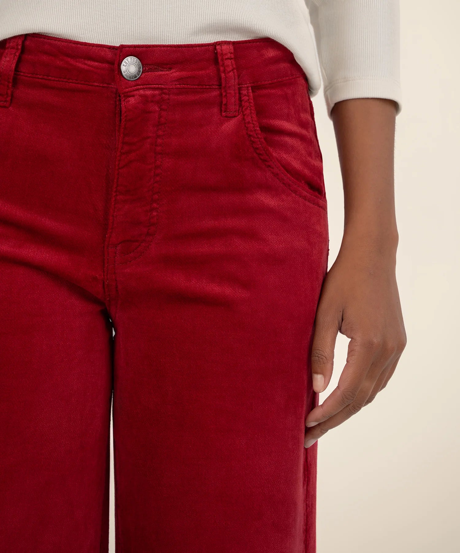 Jean High Rise Flare | Red