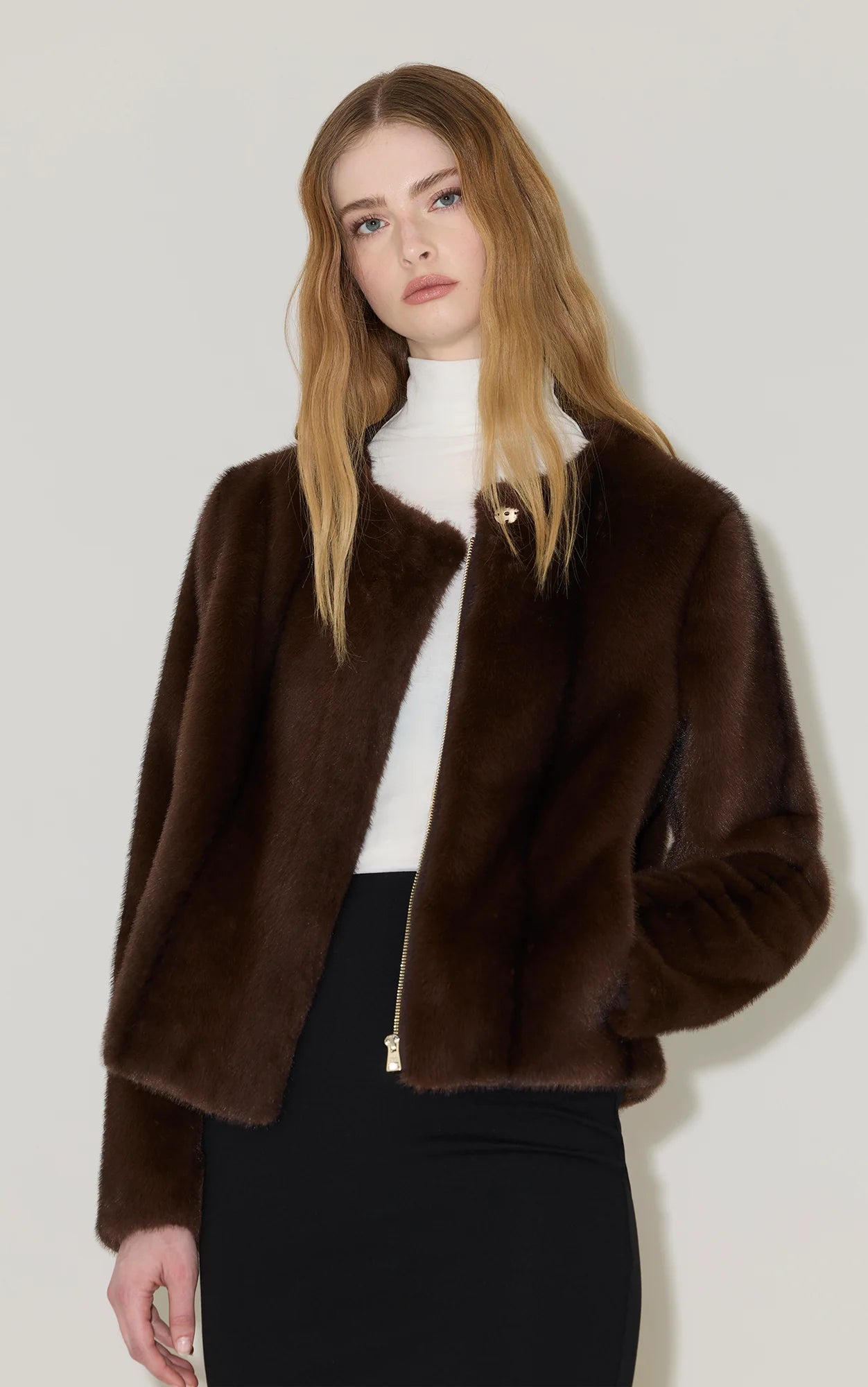 Kendell Faux Fur Jacket I Espresso