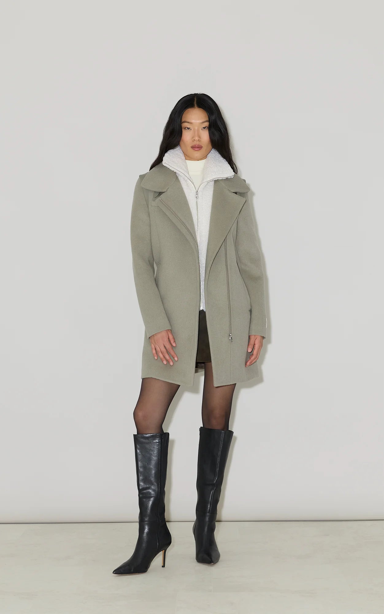 Kiana Wool Coat I Sagebrush