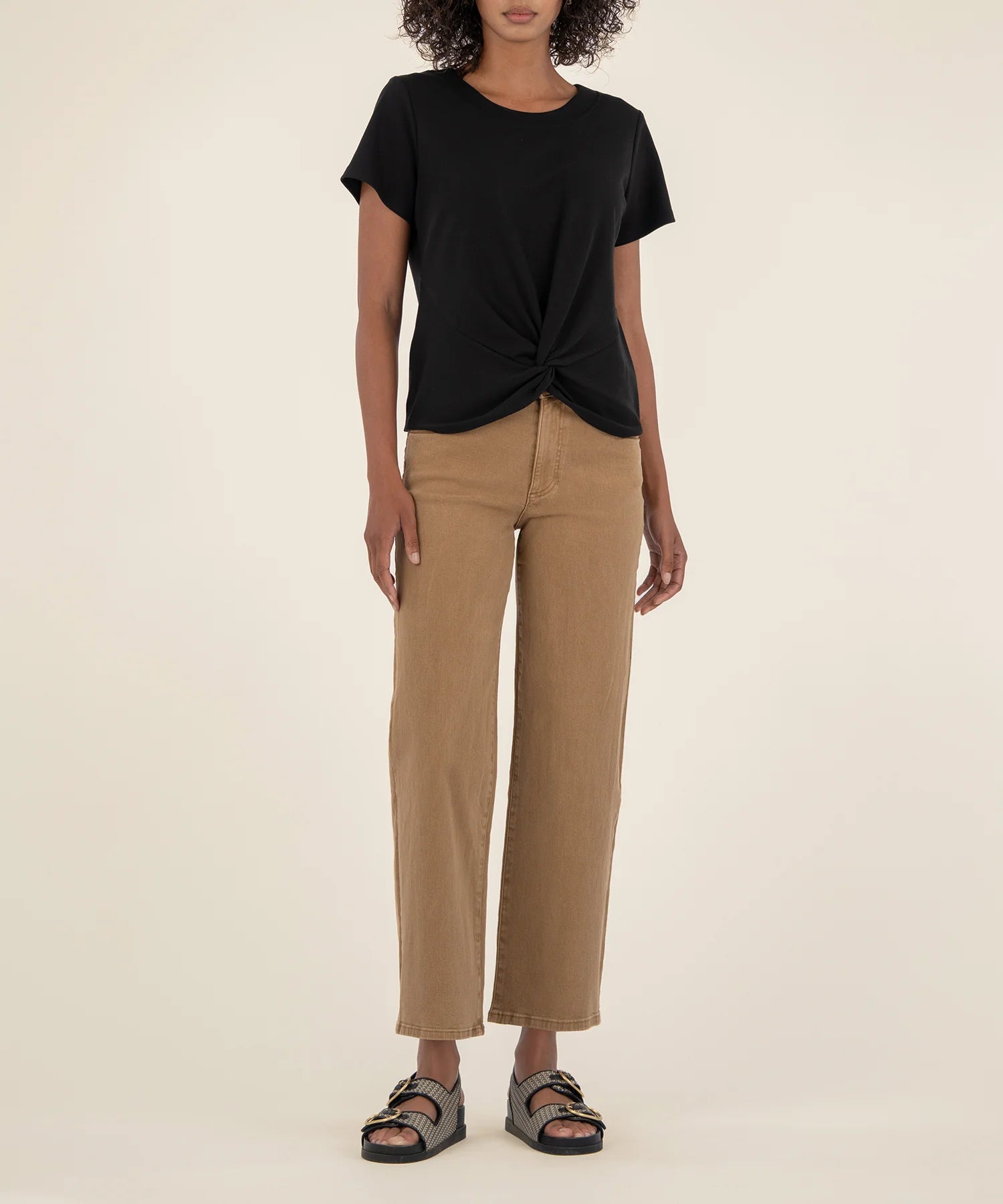 Avi Short Sleeve Crew Neck Tee | Black