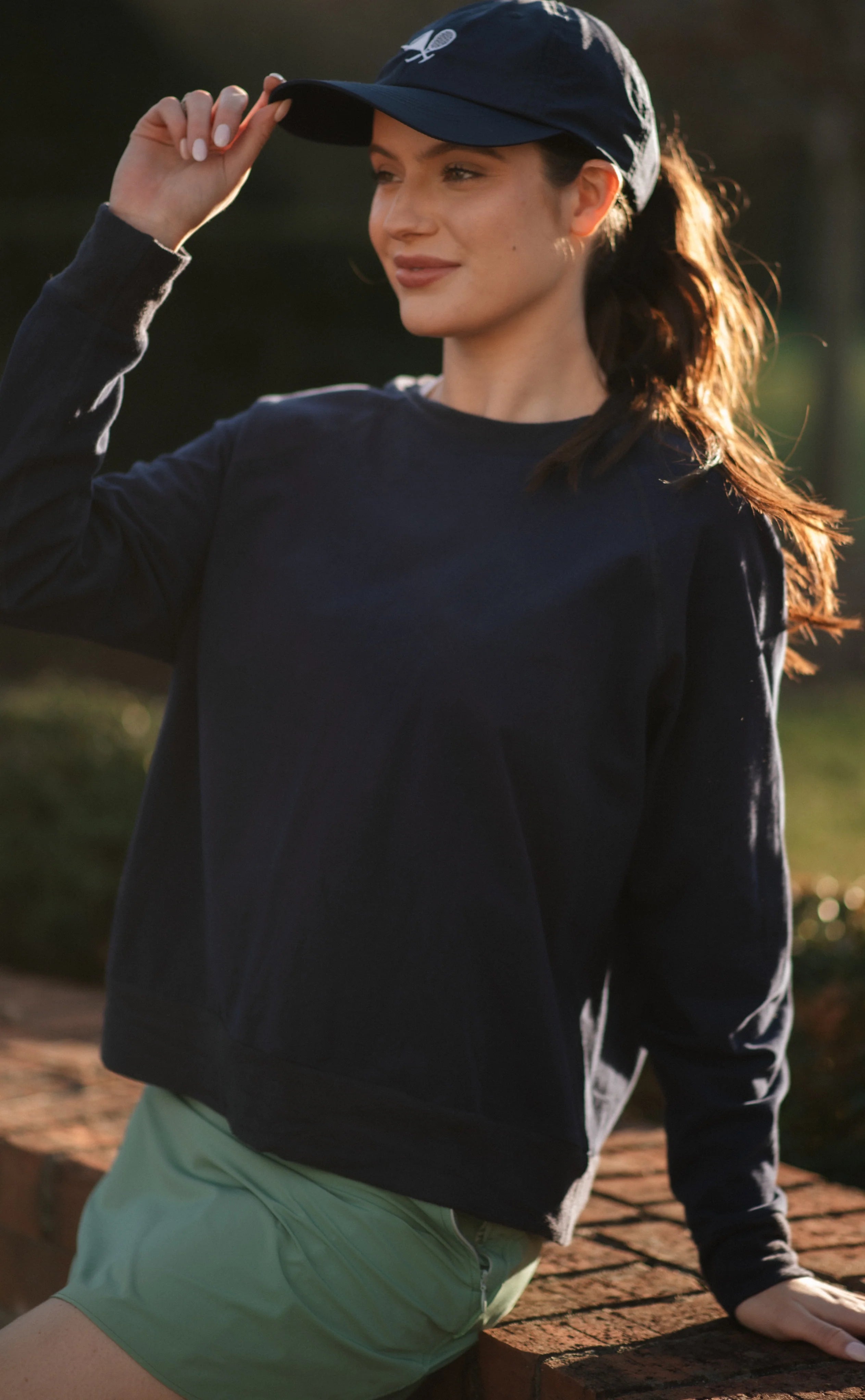 Classic Lightweight Logo Sweatshirt  | Navy