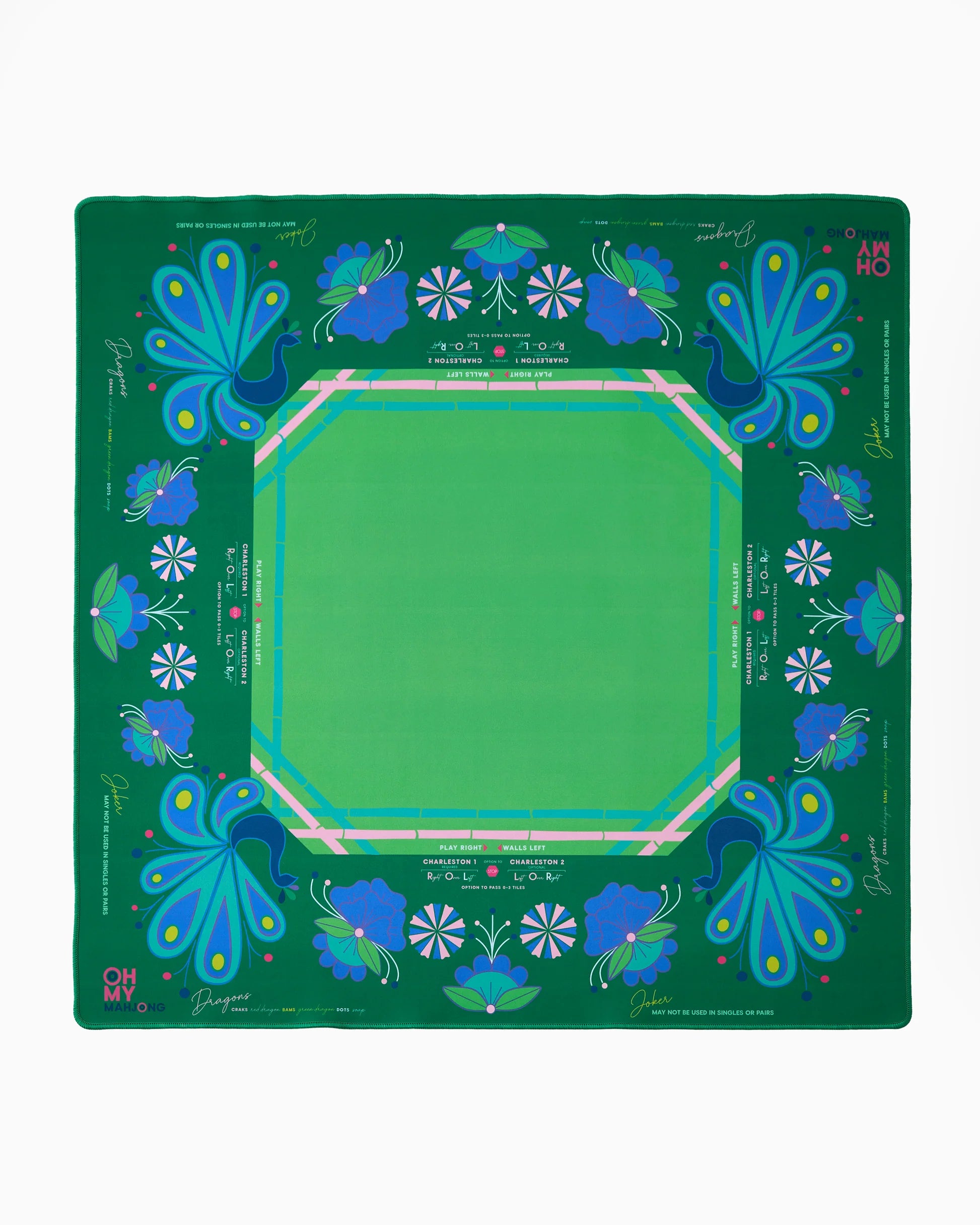 Mahjong Playing Mat | Birdie Green