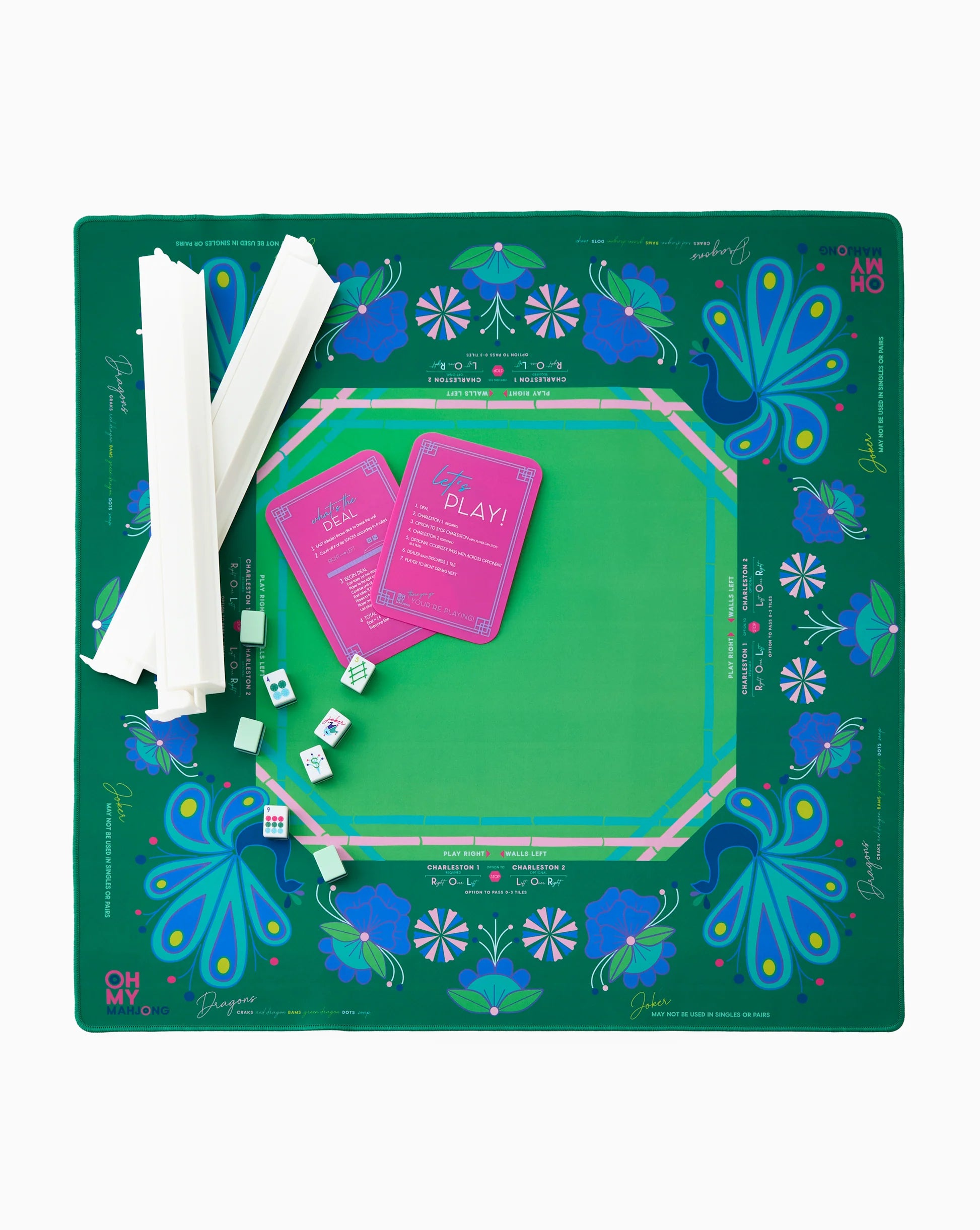 Mahjong Playing Mat | Birdie Green
