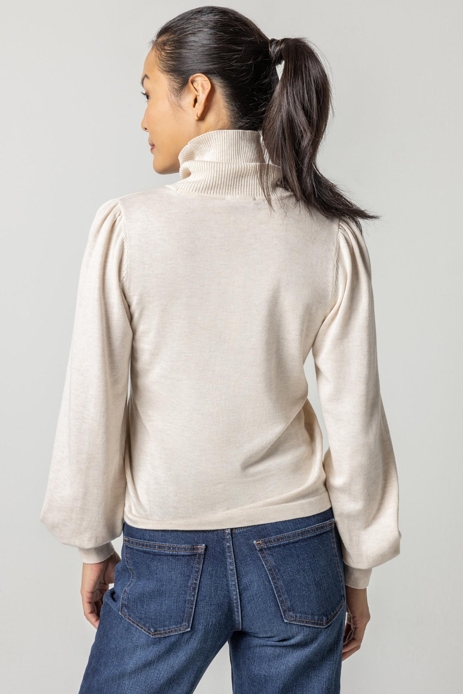 Puff Sleeve Turtleneck Sweater